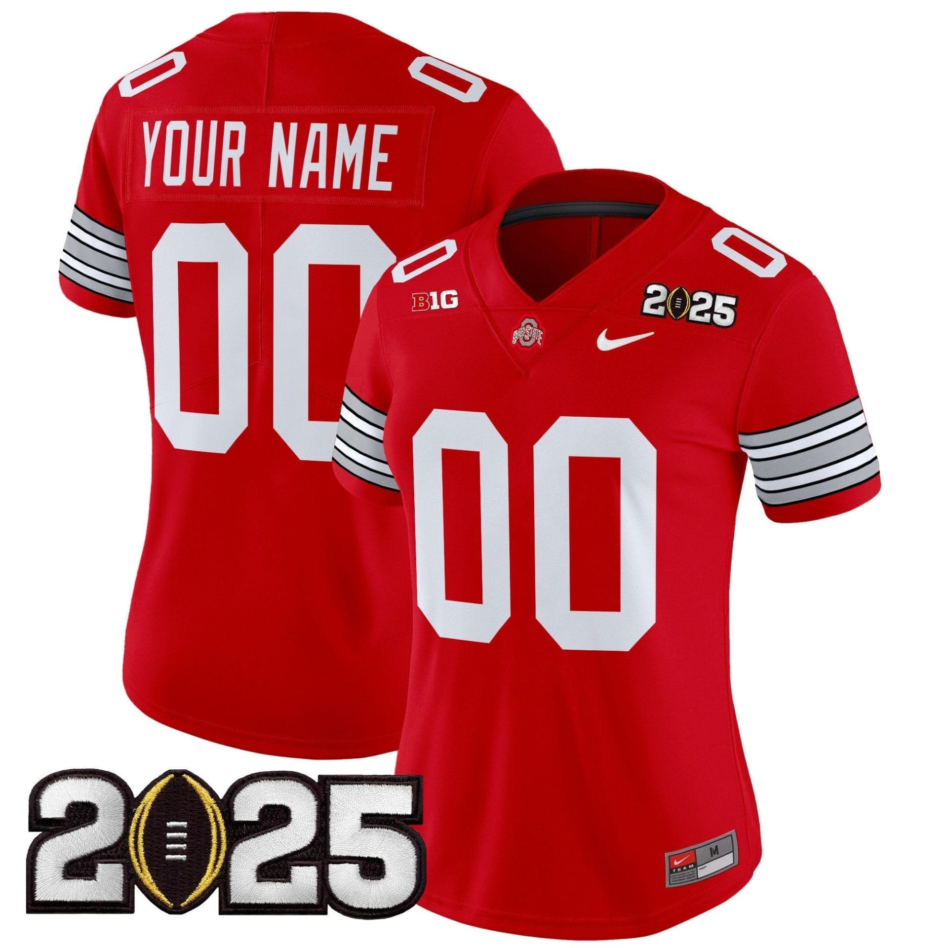 Custom Ohio State Buckeyes Jersey 'Heritage Stripe' 2025 CFP Final Patch Vapor Limited - All Stitched - Image 6