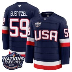 Men USA 4 Nations Face-Off 2025 Premium Player Jersey - All Stitched