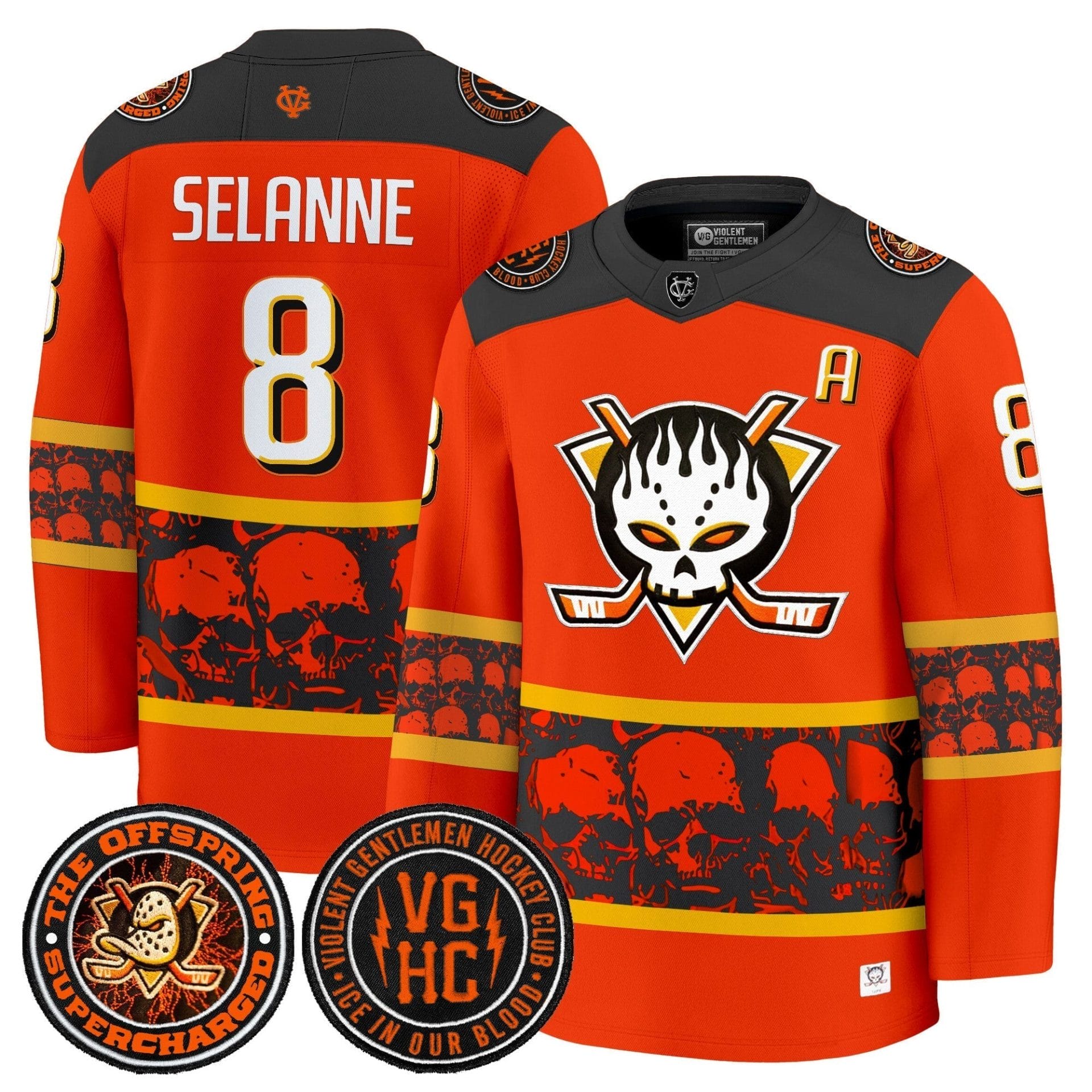 Alternative view of Men Anaheim Ducks Offspring 2025 Premium Jersey - All Stitched