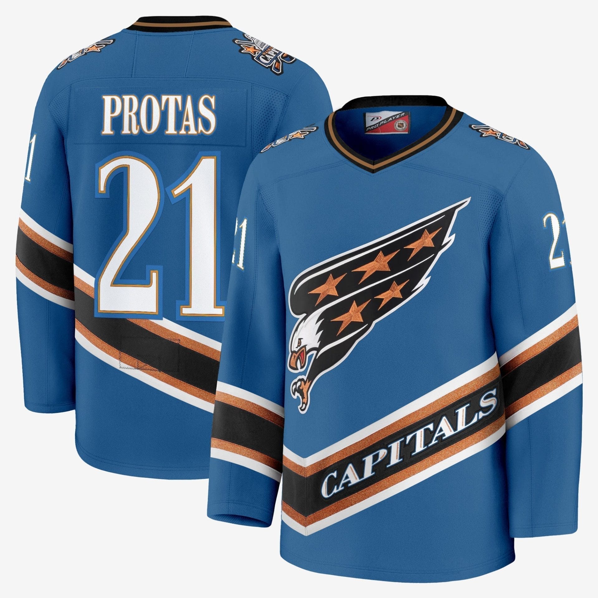 Men Washington Capitals Screaming Eagle Jersey Collection (1995-2024) - All Stitched - Image 18