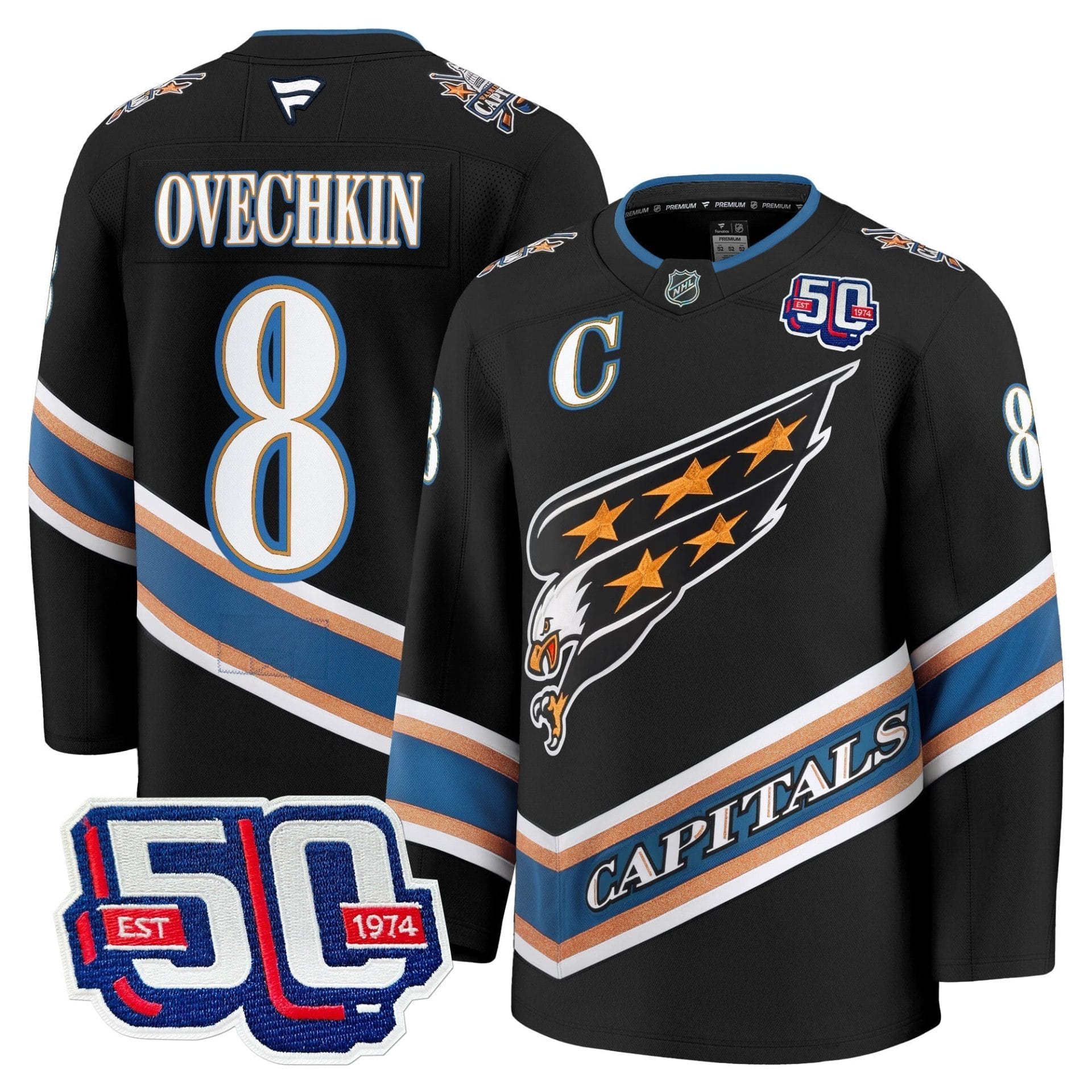 Men Washington Capitals Screaming Eagle Jersey Collection (1995-2024) - All Stitched - Image 28