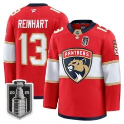 Alternative view of Men Florida Panthers 2025 Stanley Cup Final Premium Jersey - All Stitched