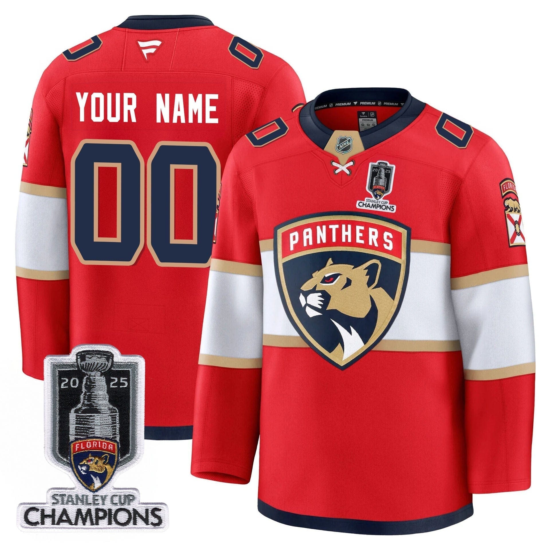 Florida Panthers 2025 Stanley Cup Champions Custom Jersey - All Stitched - Image 3
