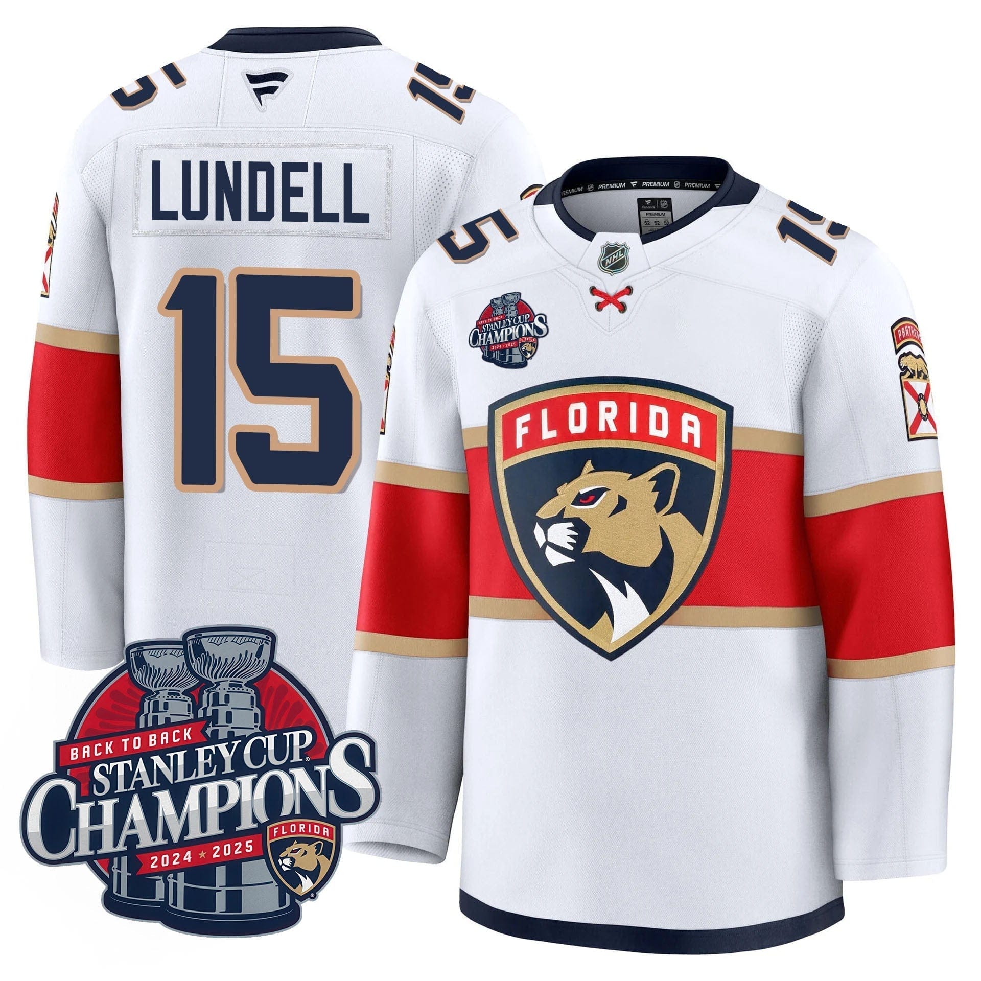 Florida Panthers 2025 Stanley Cup B2B Champions Jersey N1 - All Stitched - Image 16