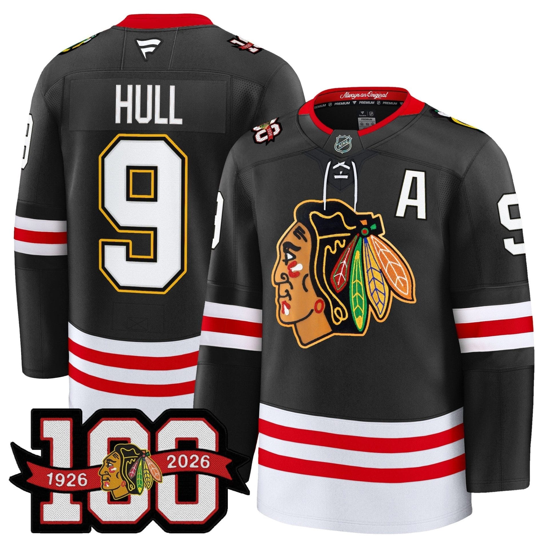Chicago Blackhawks 100th Anniversary Premium Jersey - All Stitched - Image 23