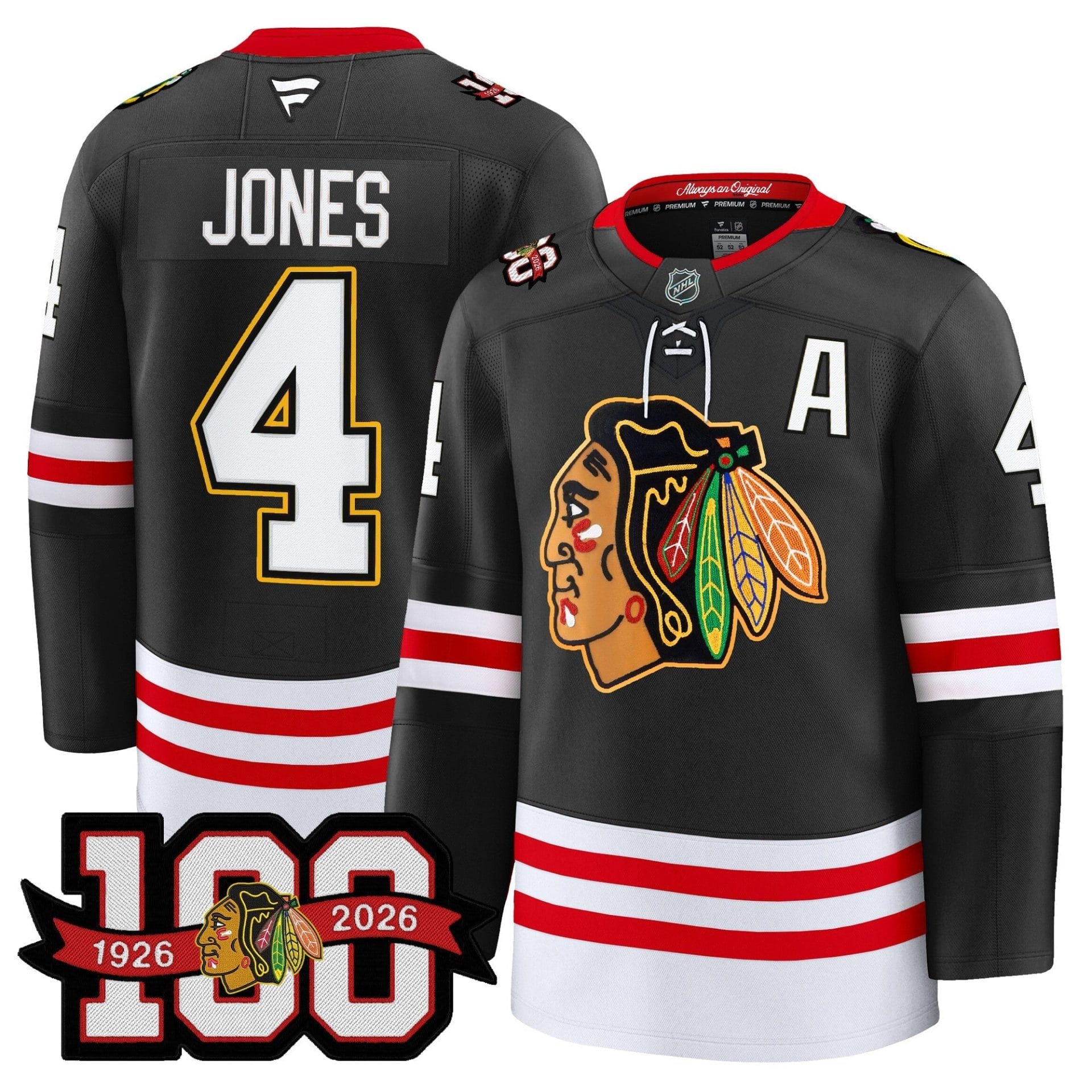 Chicago Blackhawks 100th Anniversary Premium Jersey - All Stitched - Image 18