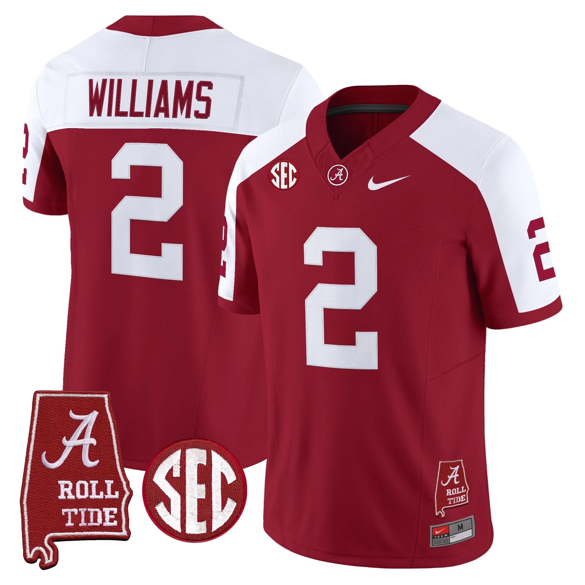 Alabama Crimson Tide Throwback Vapor Limited Jersey - Alabama Map - All Stitched - Image 4