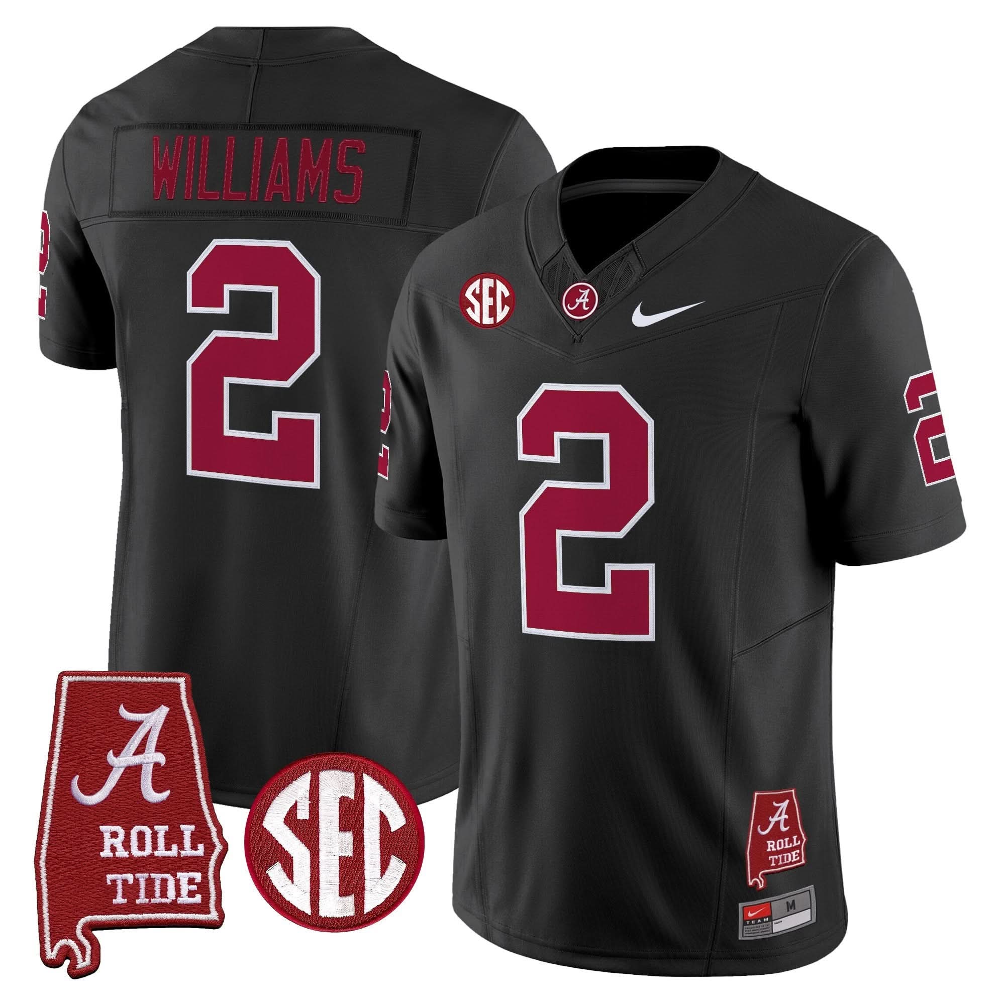 Alabama Crimson Tide Throwback Vapor Limited Jersey - Alabama Map - All Stitched - Image 21