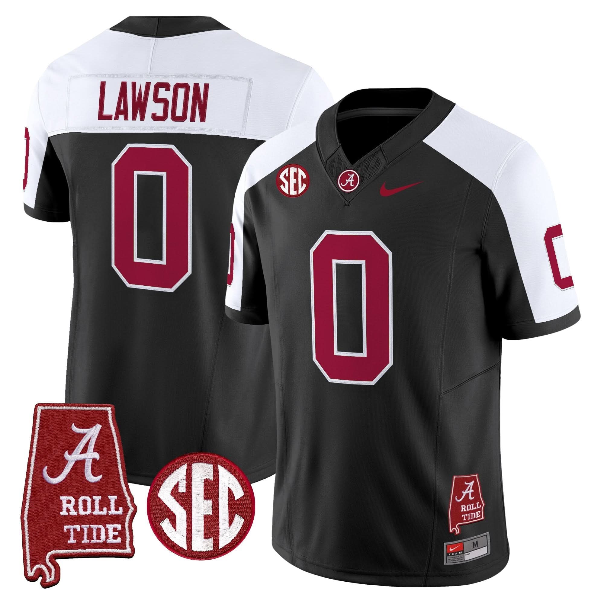 Alabama Crimson Tide Throwback Vapor Limited Jersey - Alabama Map - All Stitched - Image 44