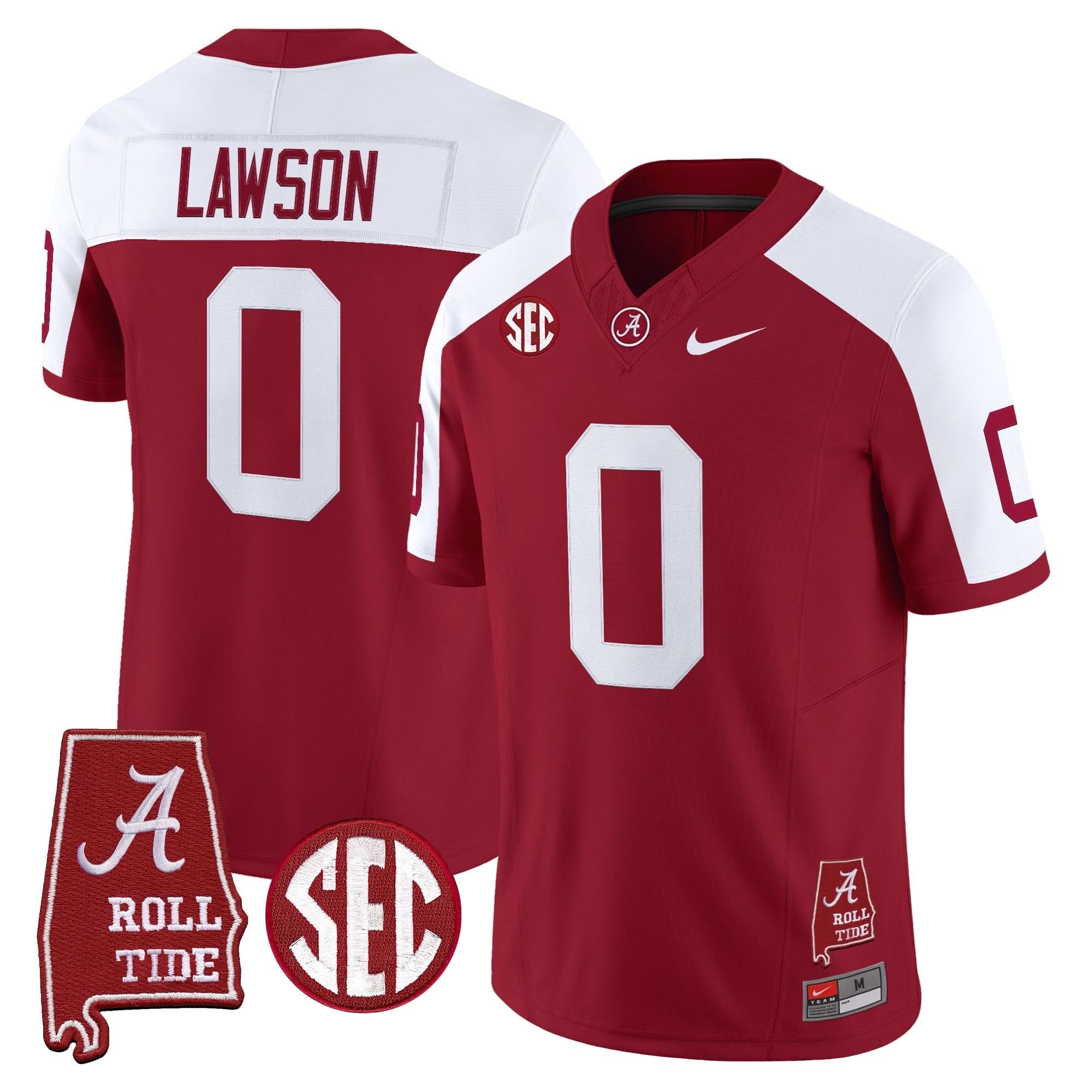 Alabama Crimson Tide Throwback Vapor Limited Jersey - Alabama Map - All Stitched - Image 5