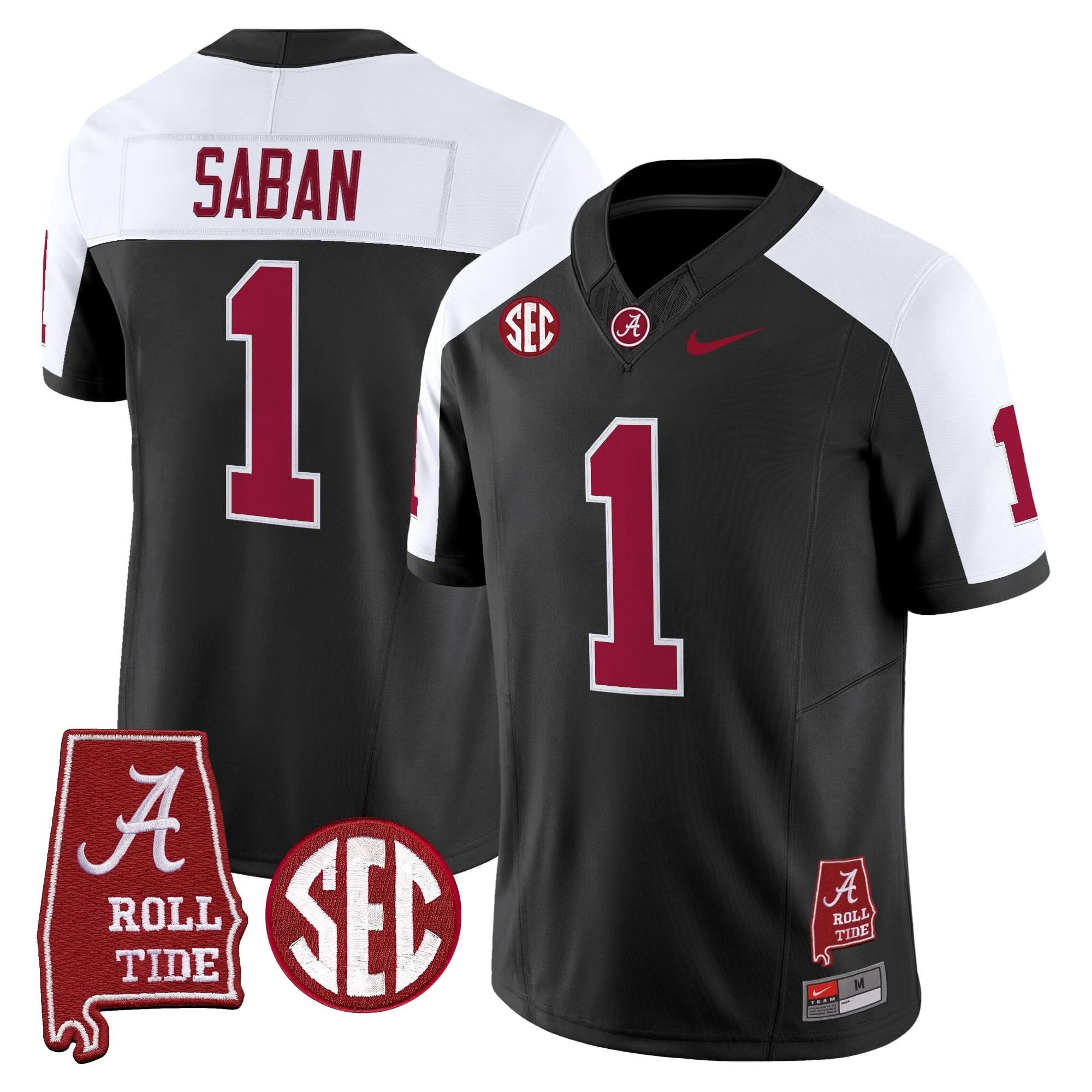 Alabama Crimson Tide Throwback Vapor Limited Jersey - Alabama Map - All Stitched - Image 46