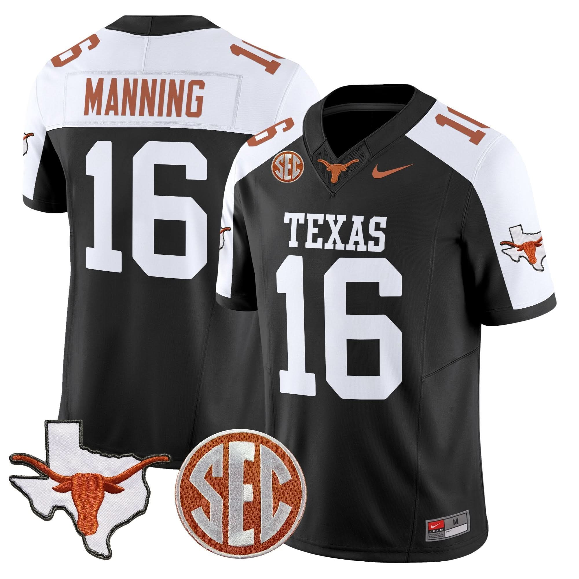 Texas Longhorns 2025 State Map & SEC Patch Vapor Limited Jersey - All Stitched - Image 34
