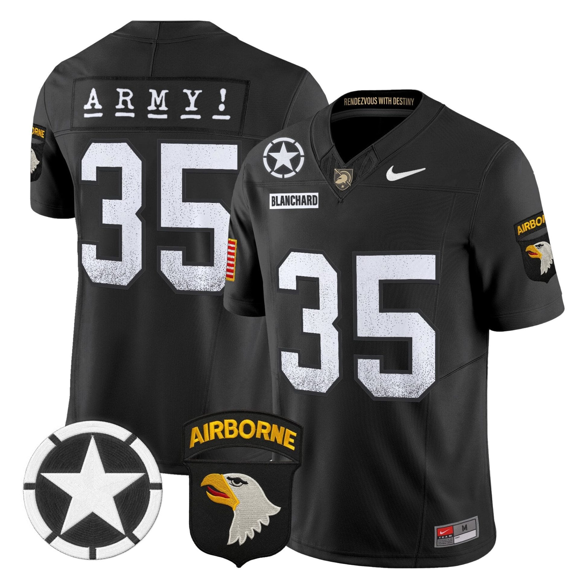 Army Black Knights 2025 Screaming Eagles Vapor Limited Jersey - All Stitched - Image 44