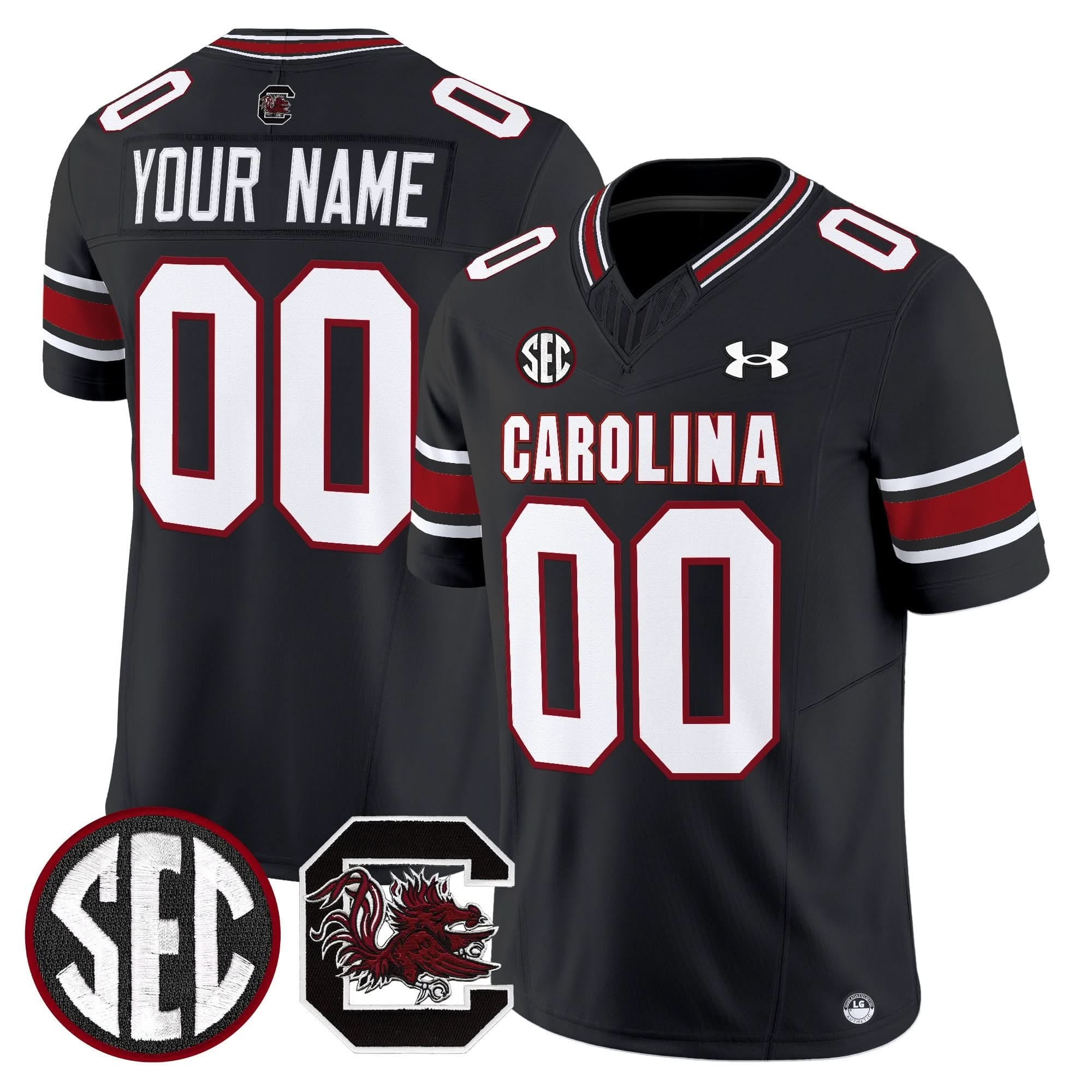 Alternative view of Custom South Carolina Gamecocks Jersey 2025 Vapor Limited - All Stitched
