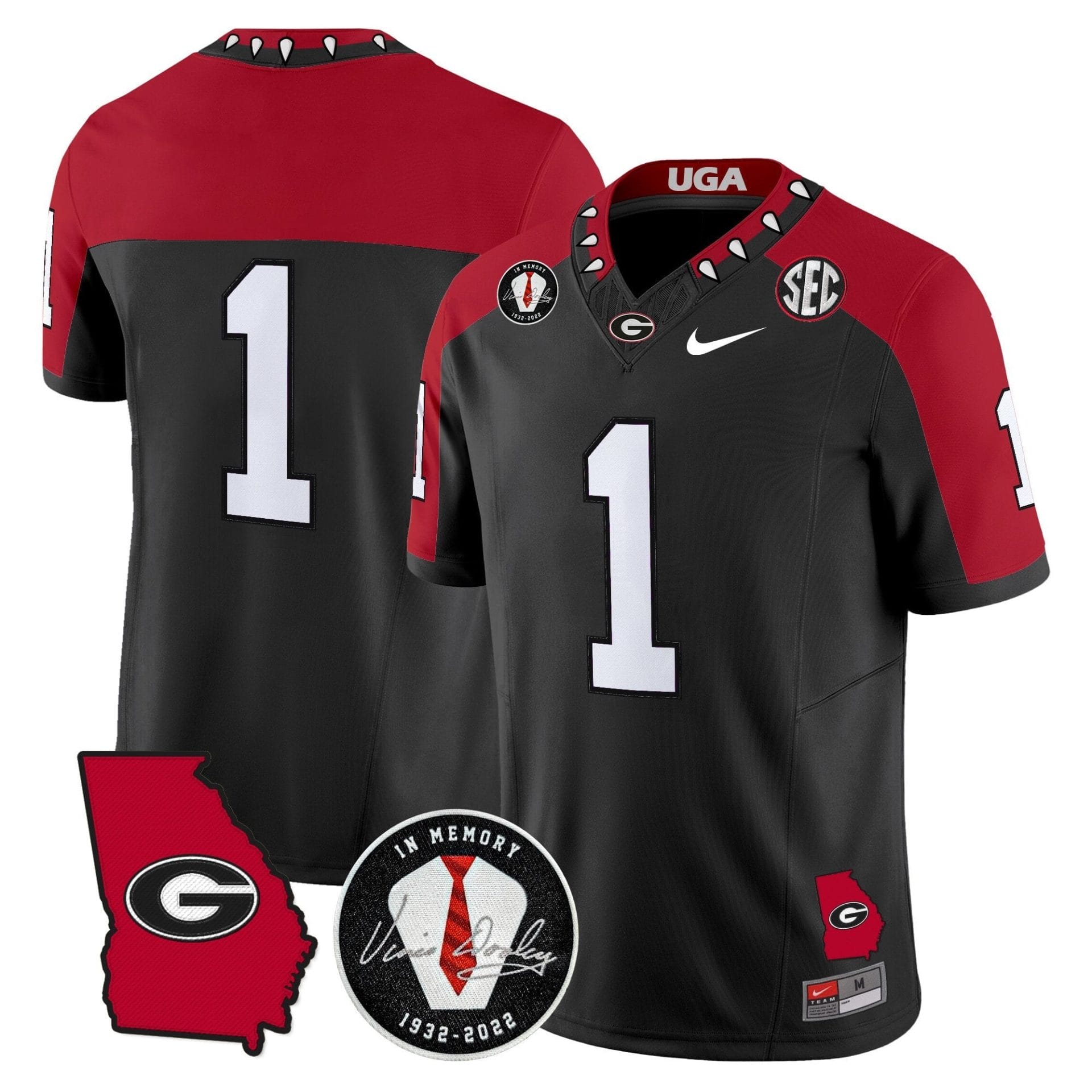 Georgia Bulldogs 2025 Color Sleeves Vapor Limited Jersey - All Stitched - Image 25