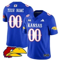 Alternative view of Custom Kansas Jayhawks Football Jersey Name, Number 2025 Limited All Stitched