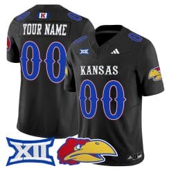 Alternative view of Custom Kansas Jayhawks Jersey Name, Number 2025 Vapor Limited All Stitched