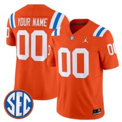 Alternative view of Custom Florida Gators Jersey 1960s Throwback Vaport Limited Stitched All Colors