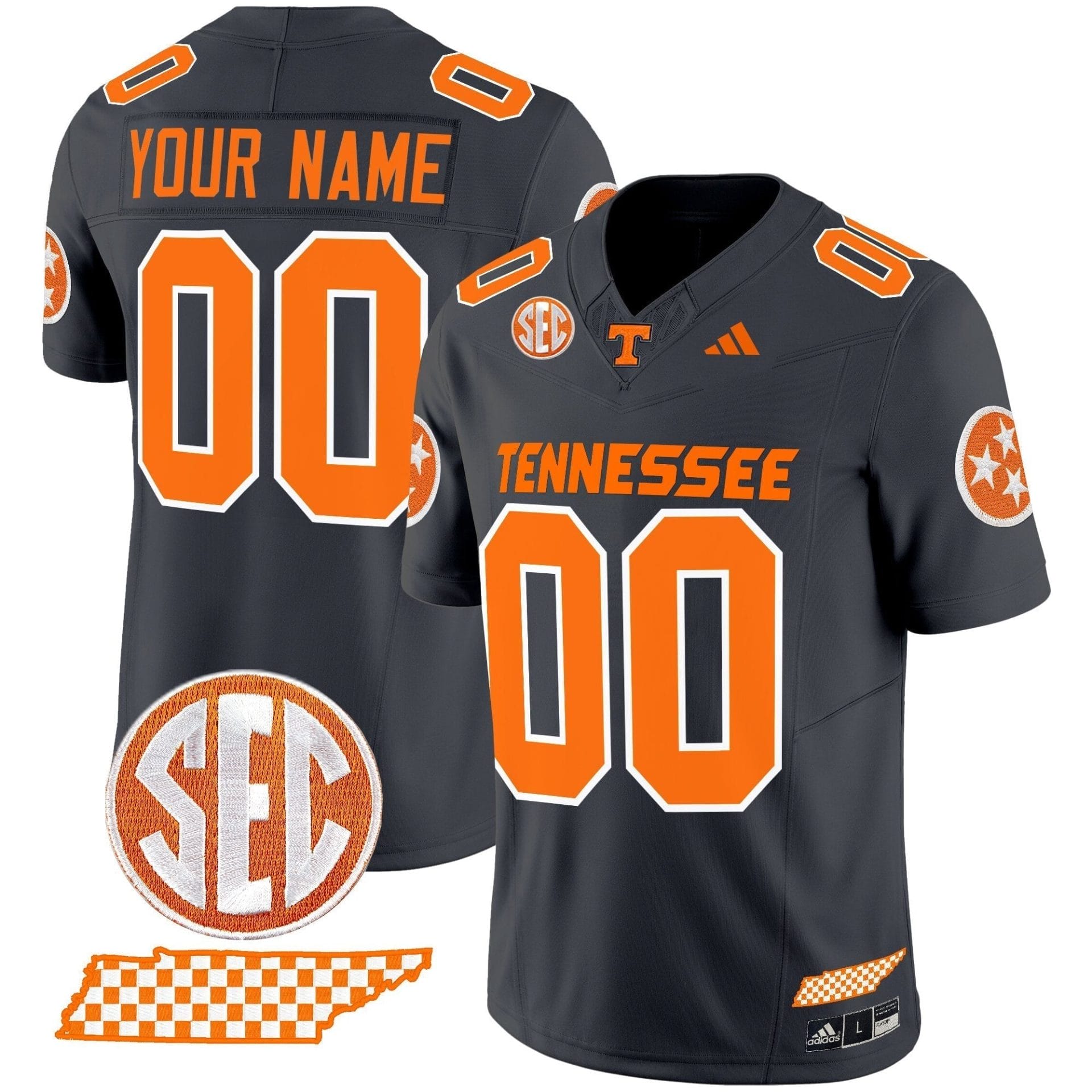 Alternative view of Custom Tennessee Volunteers Jersey Name, Number 2025 Limited V2 Stitched All Colors