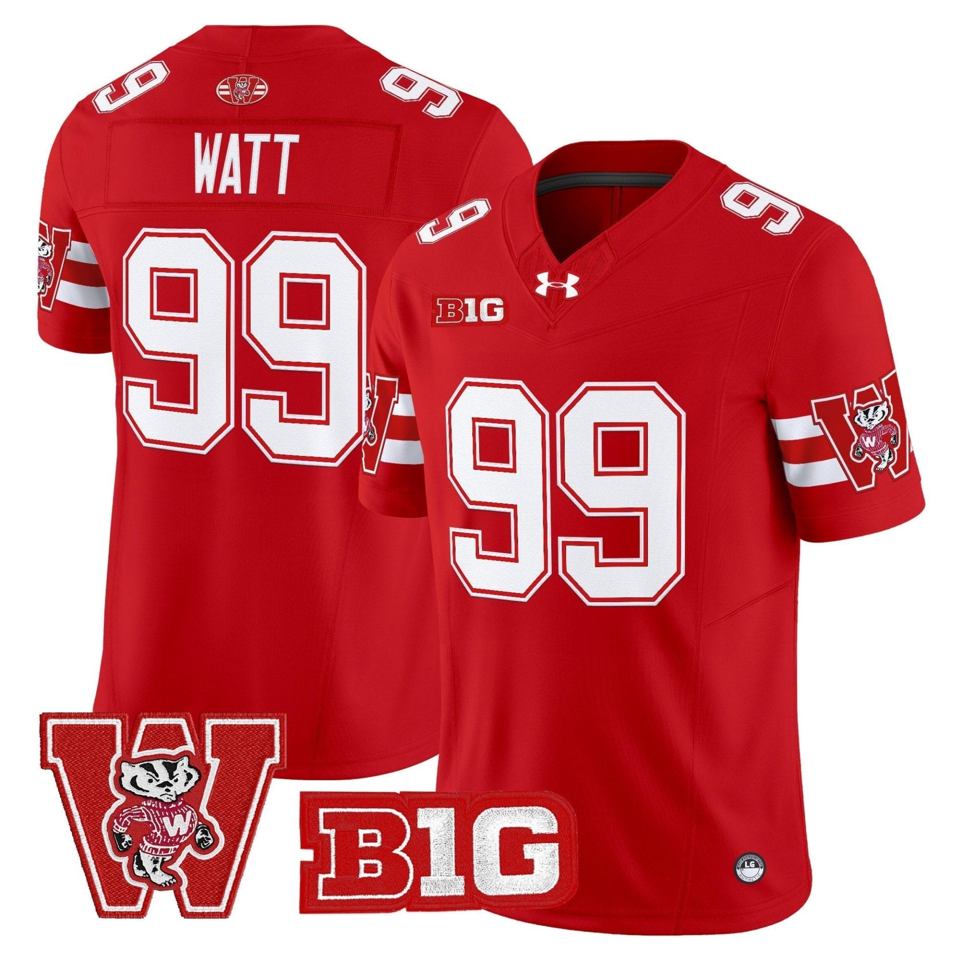 Wisconsin Badgers Throwback Vapor Limited Jersey - All Stitched - Image 25