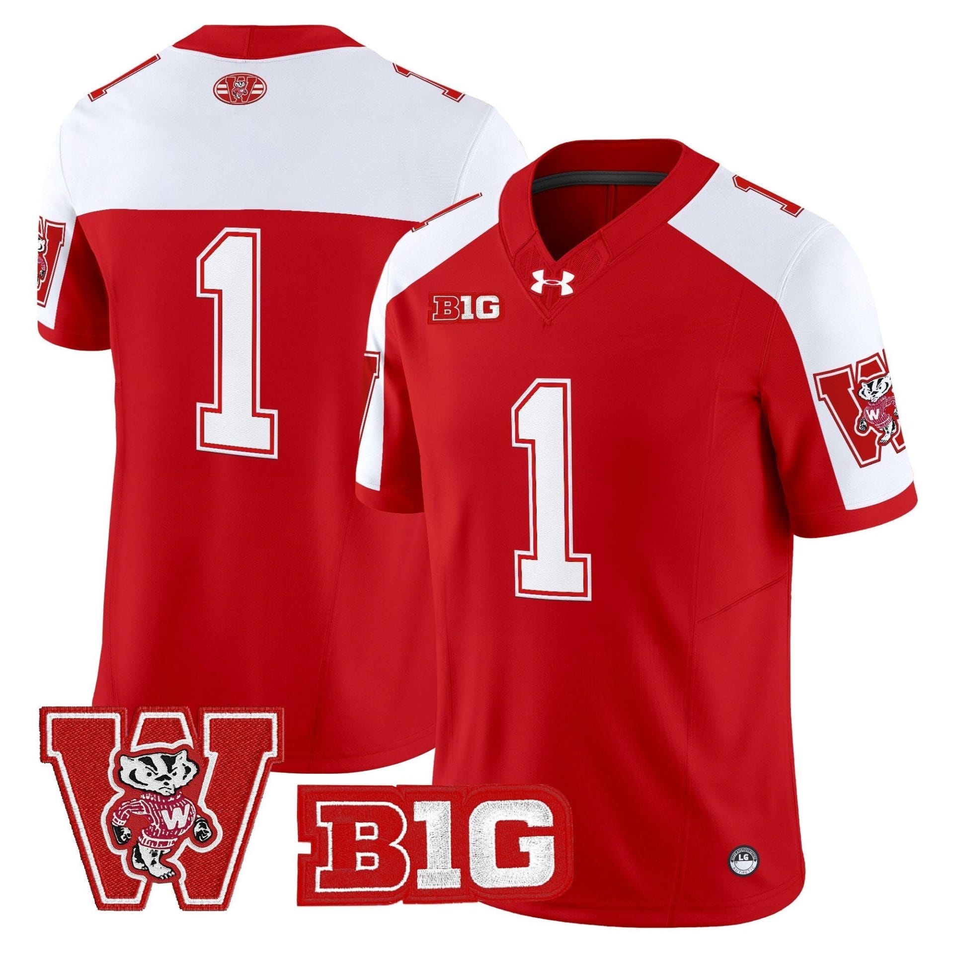 Wisconsin Badgers Throwback Vapor Limited Jersey - All Stitched - Image 11