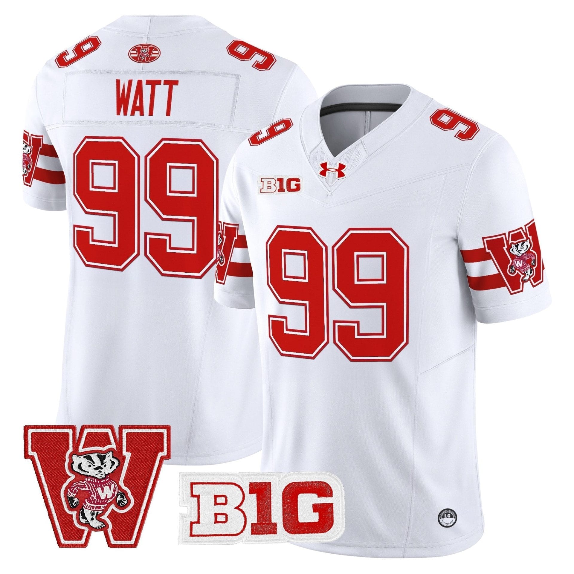 Wisconsin Badgers Throwback Vapor Limited Jersey - All Stitched - Image 31