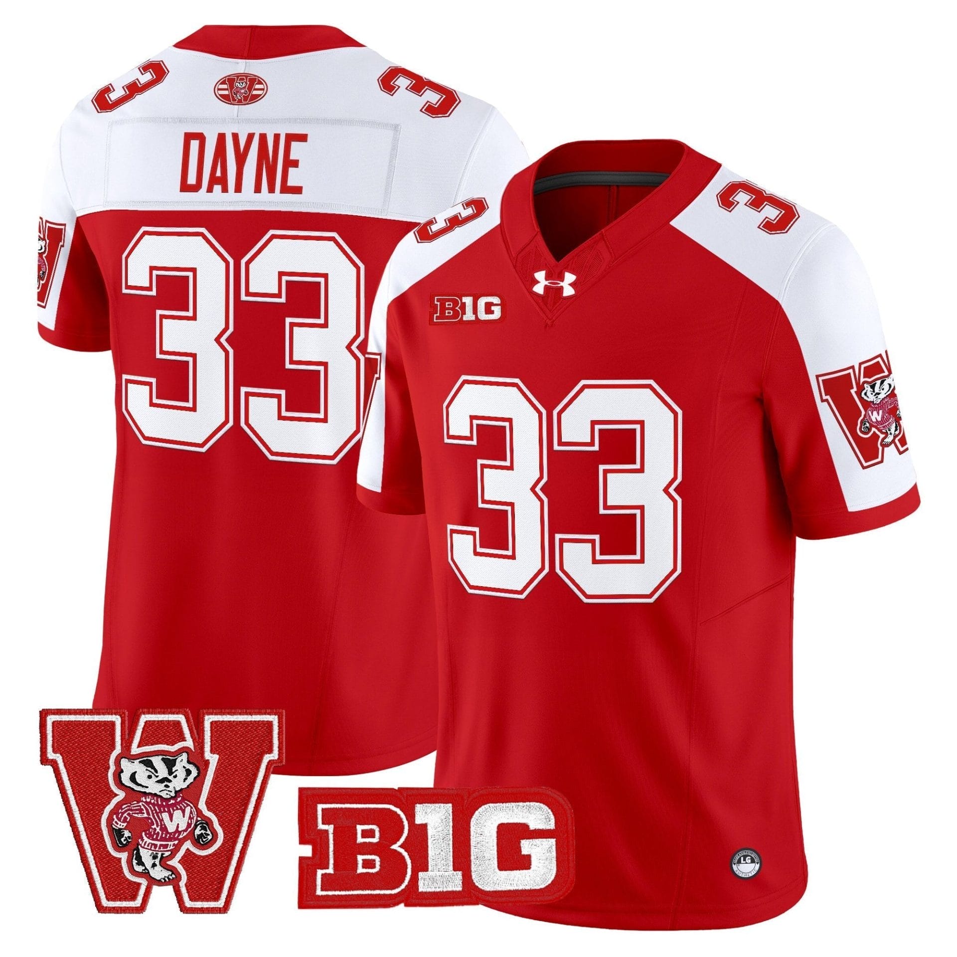 Wisconsin Badgers Throwback Vapor Limited Jersey - All Stitched - Image 10