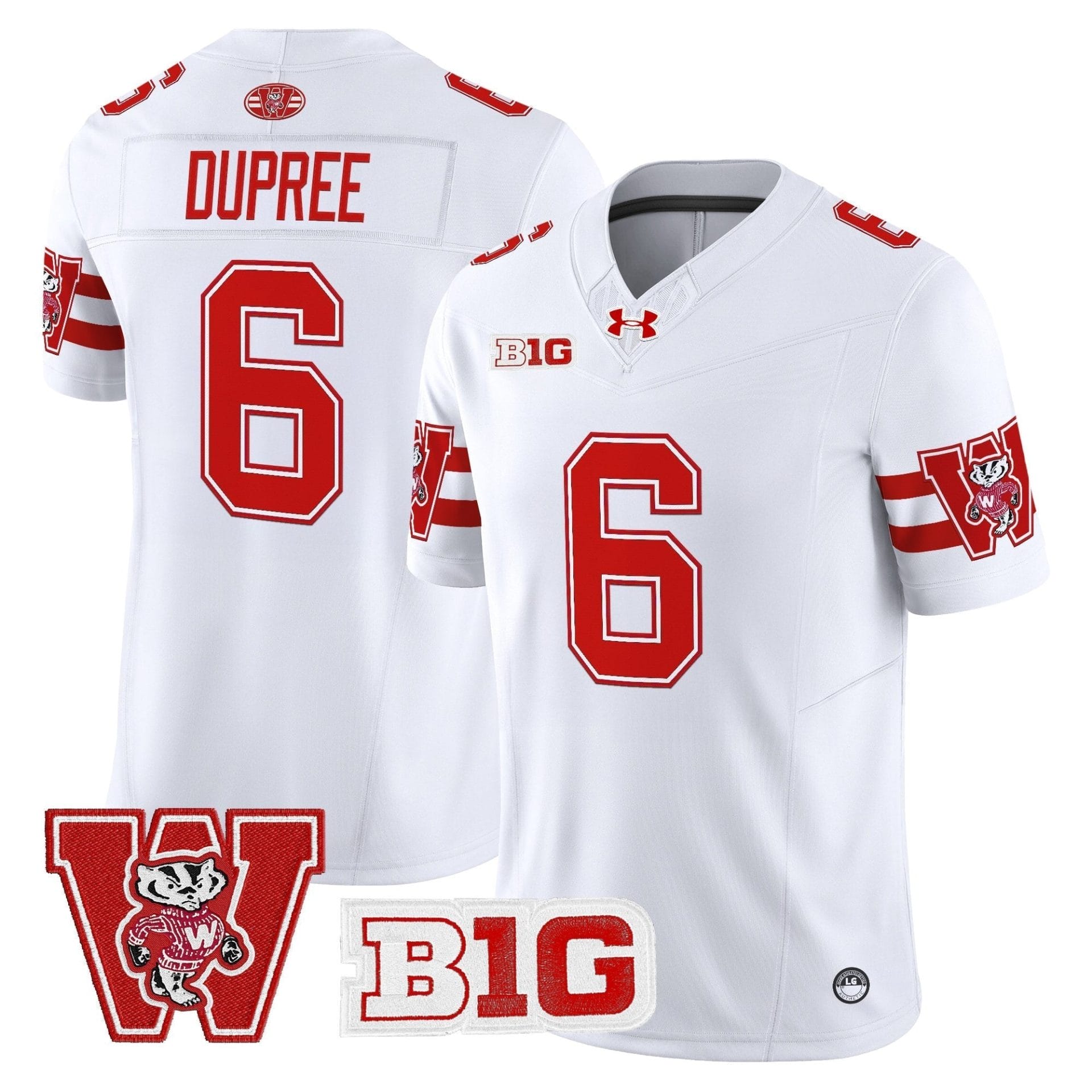 Wisconsin Badgers Throwback Vapor Limited Jersey - All Stitched - Image 16