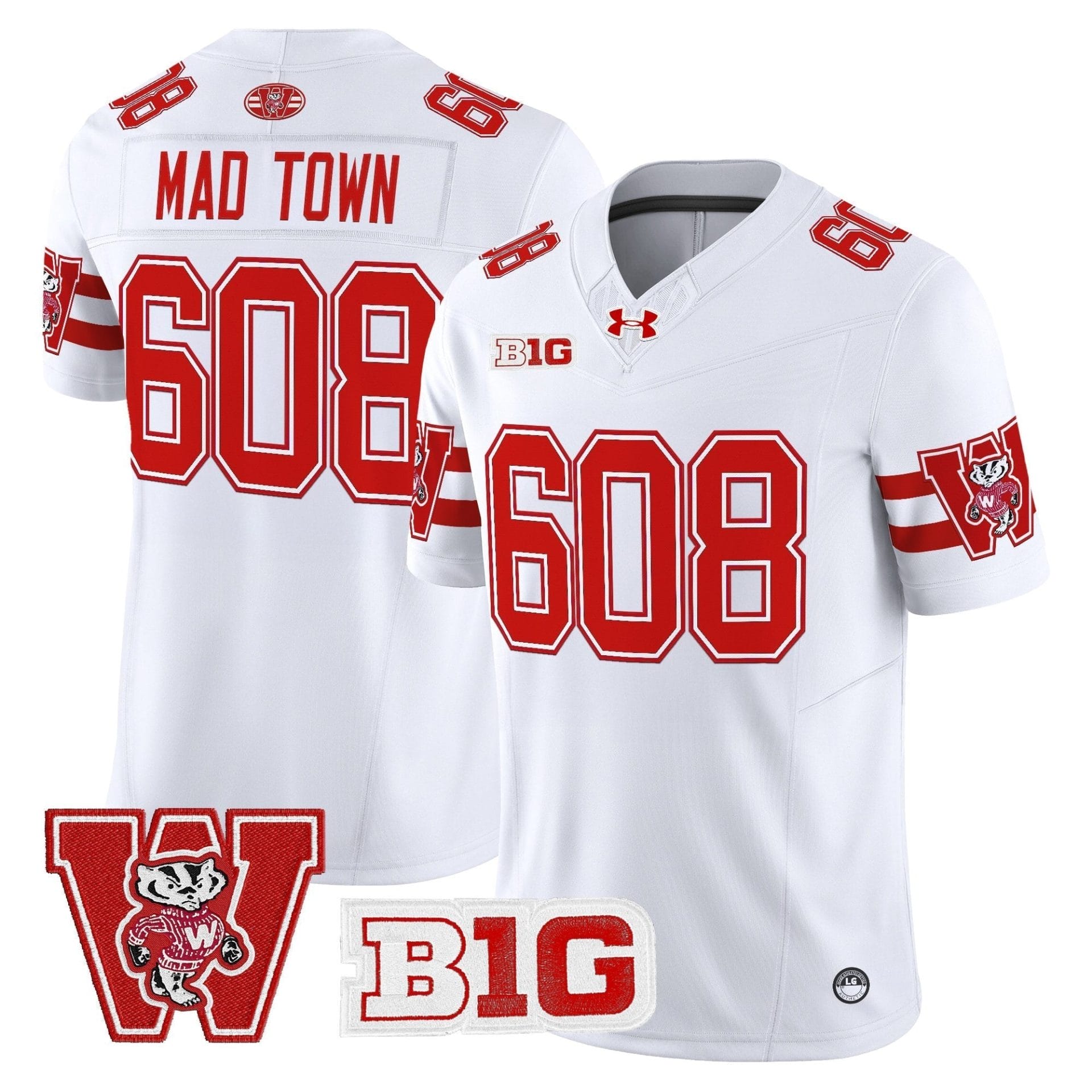 Wisconsin Badgers Throwback Vapor Limited Jersey - All Stitched - Image 4