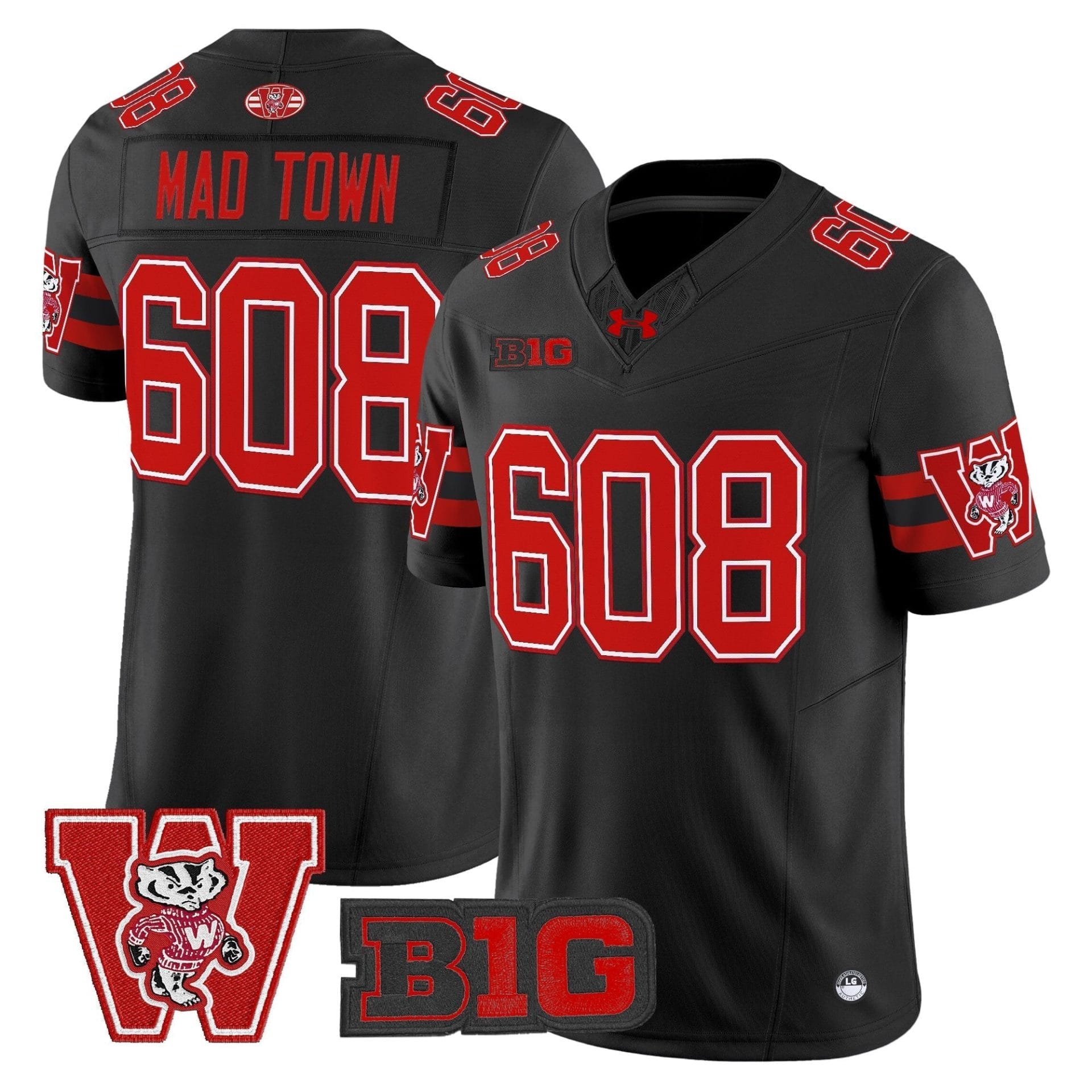 Wisconsin Badgers Throwback Vapor Limited Jersey - All Stitched - Image 12