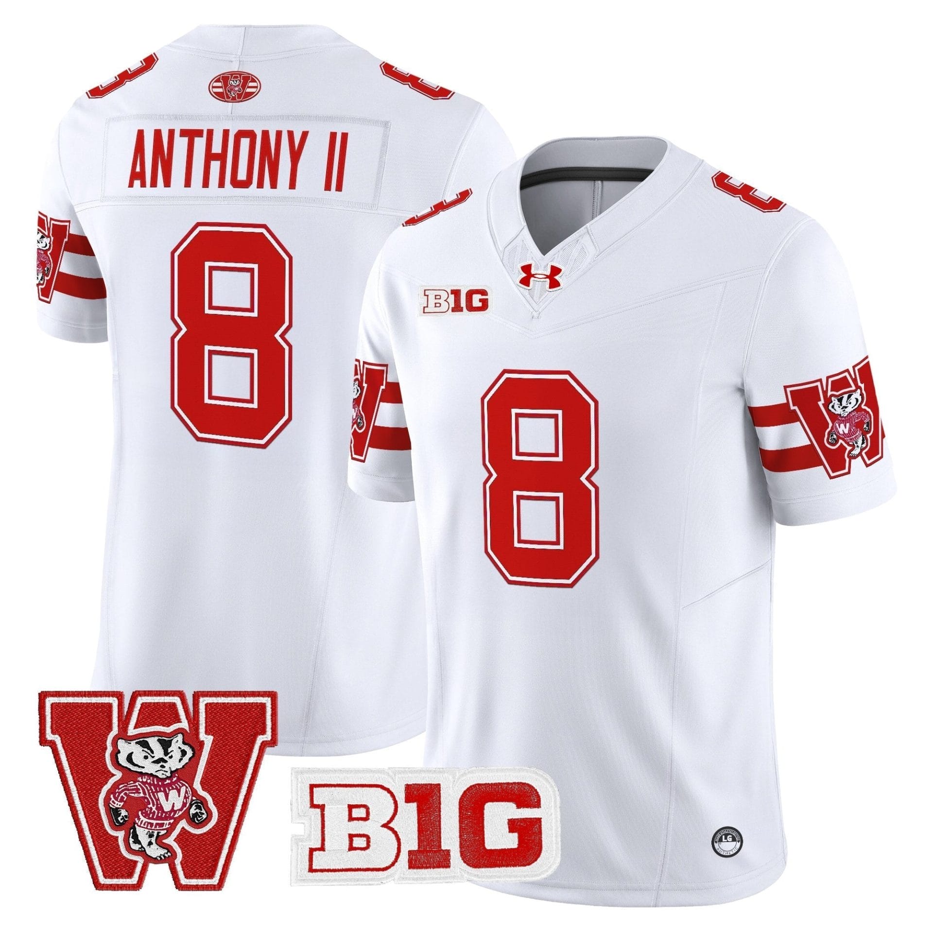 Wisconsin Badgers Throwback Vapor Limited Jersey - All Stitched - Image 28