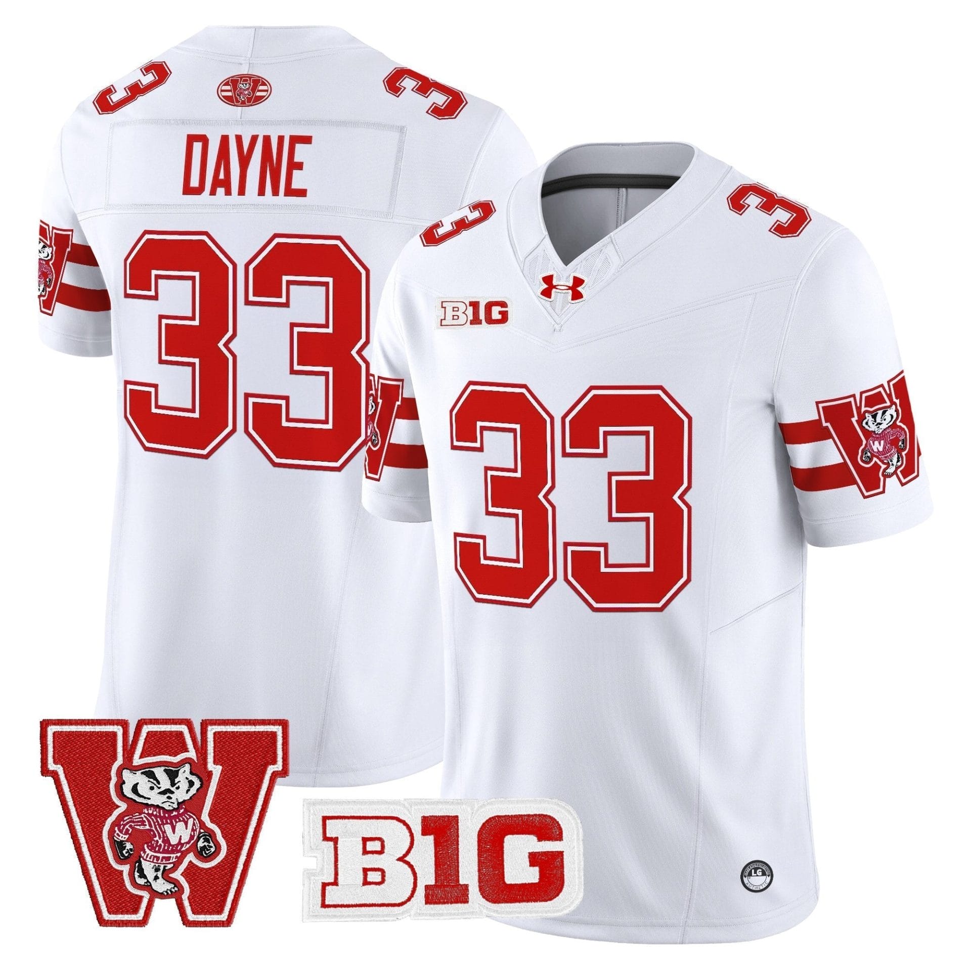 Wisconsin Badgers Throwback Vapor Limited Jersey - All Stitched - Image 32