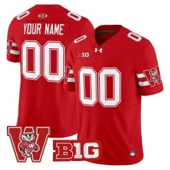 Custom Wisconsin Badgers Jersey Throwback  Name, Number 2025 Stitched All Colors
