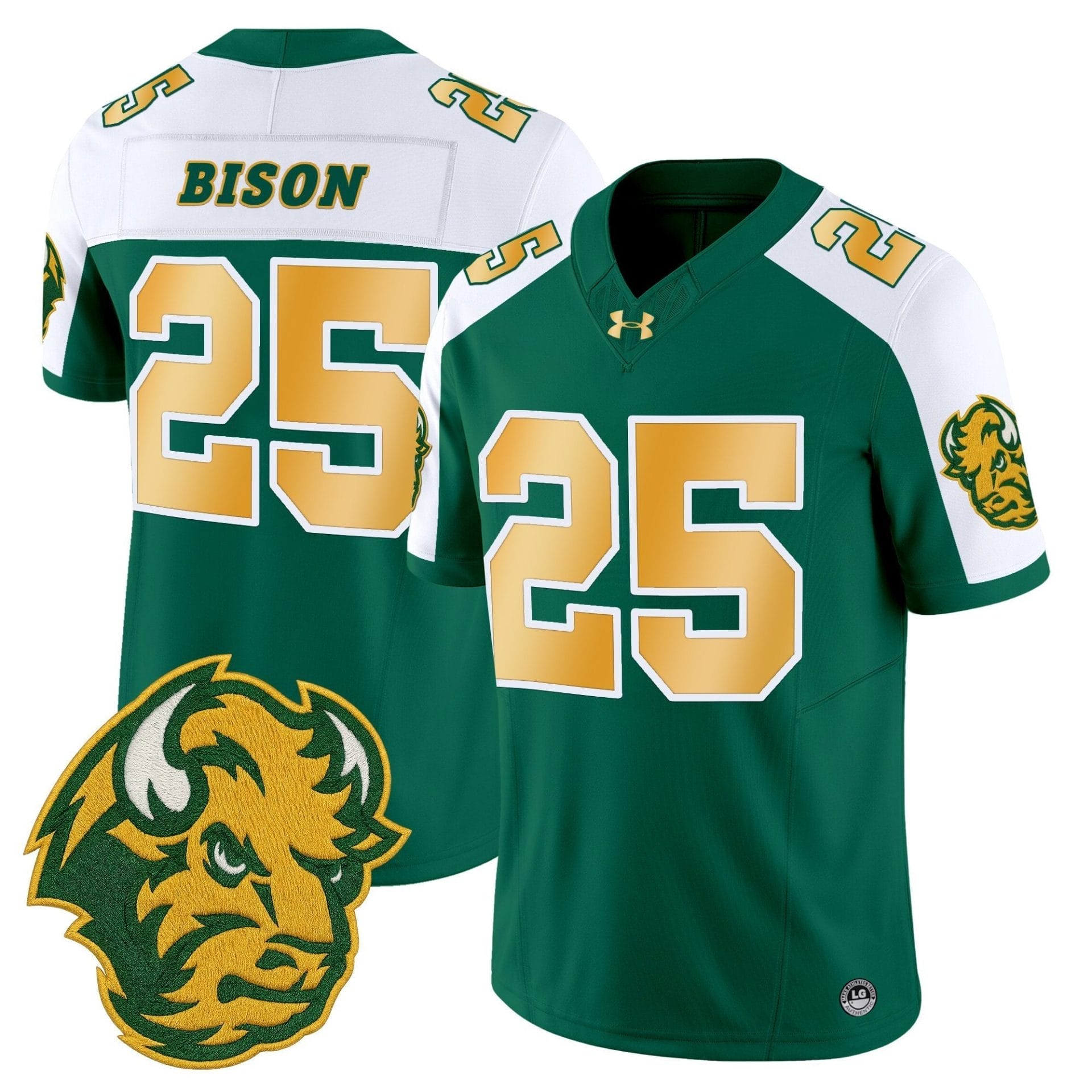 North Dakota State Bison Vapor Limited Jersey - All Stitched - Image 22