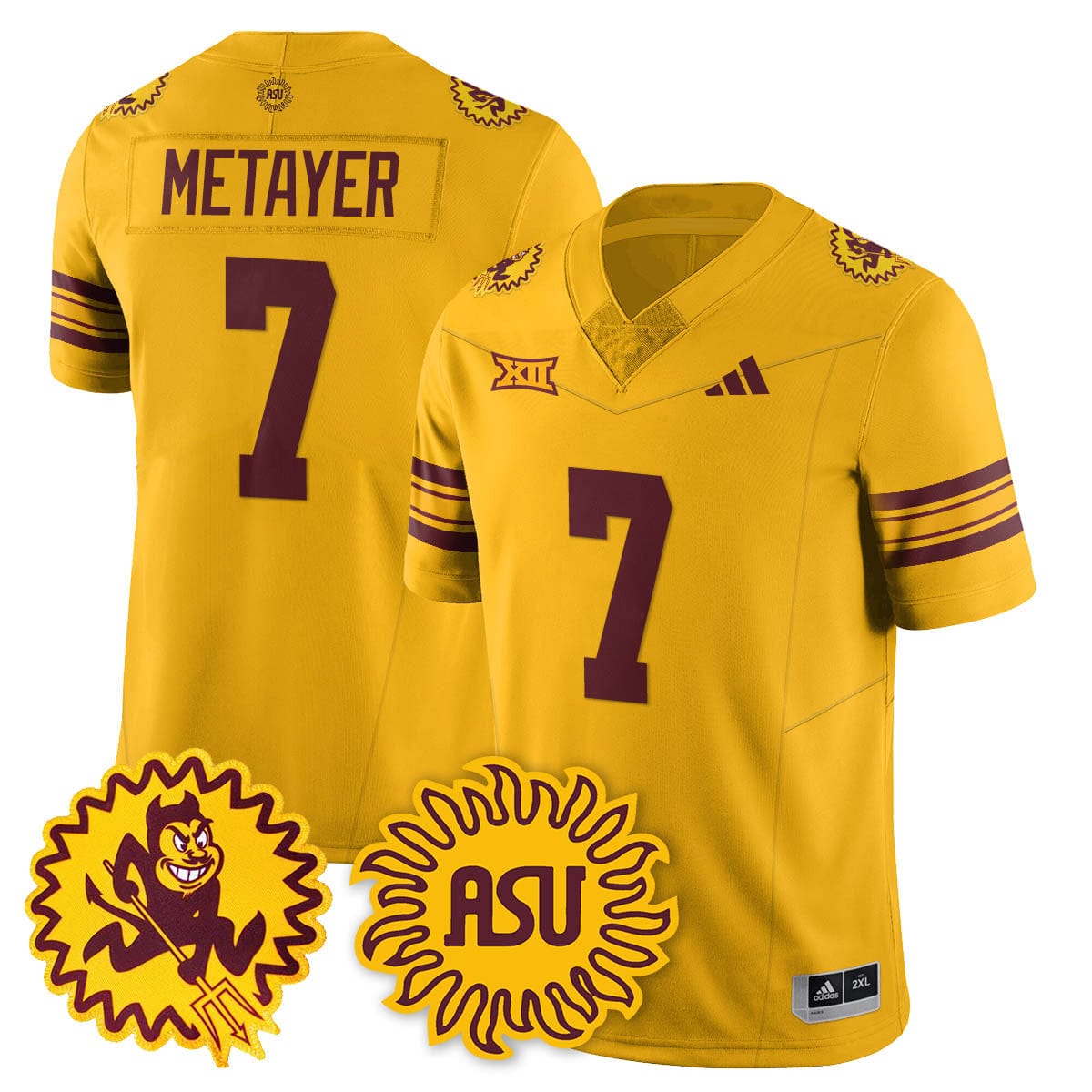 Arizona State Sun Devils 1975 Throwback Uniform - All Stitched - Image 23