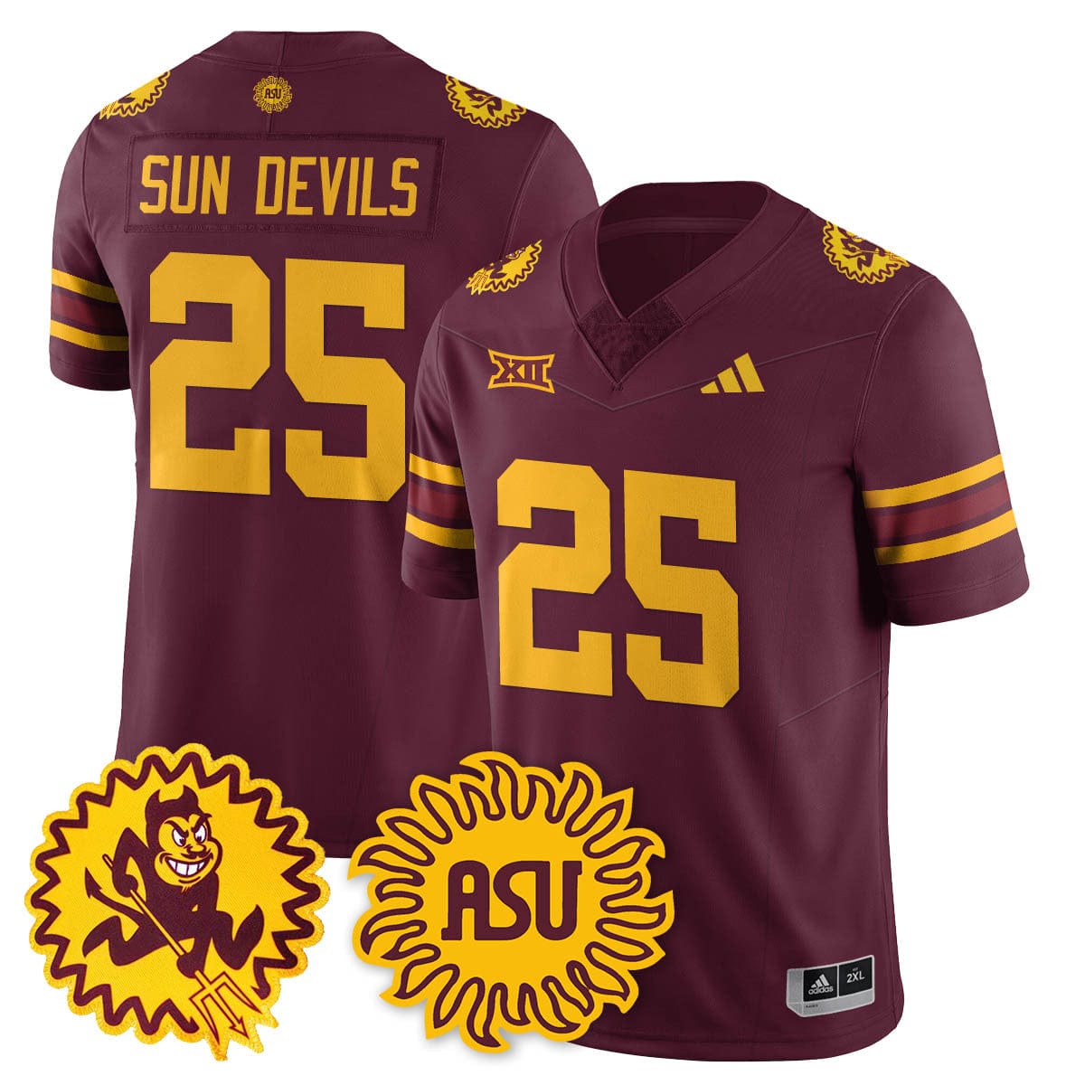 Arizona State Sun Devils 1975 Throwback Uniform - All Stitched - Image 28