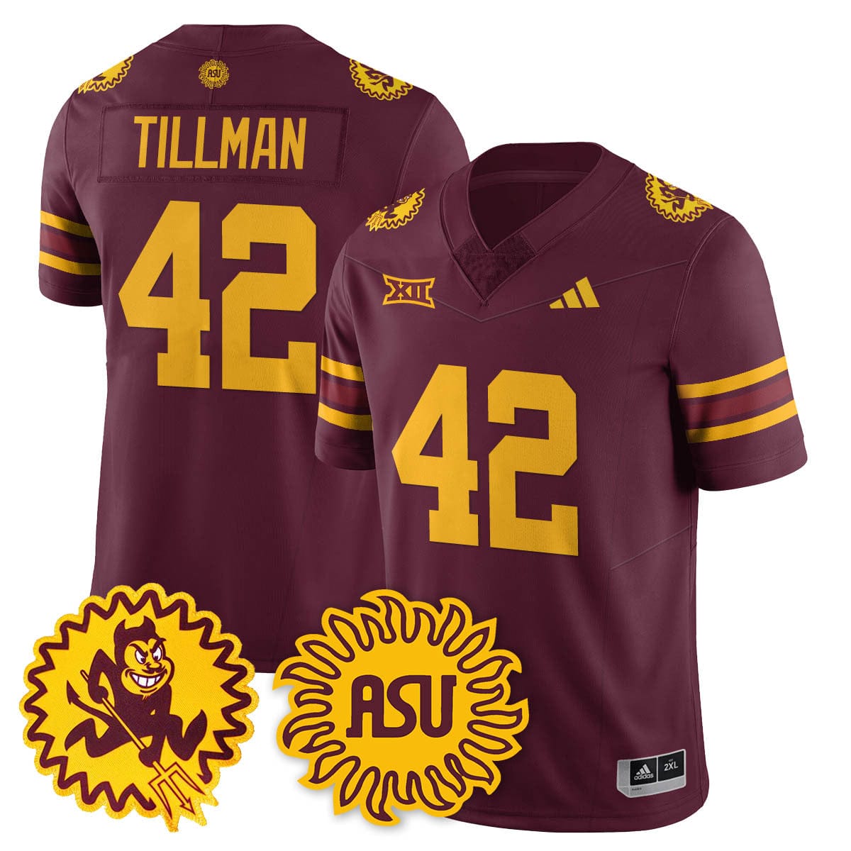 Arizona State Sun Devils 1975 Throwback Uniform - All Stitched - Image 4