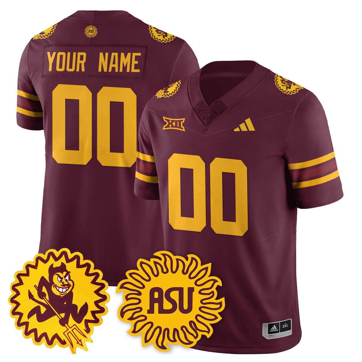 Arizona State Sun Devils 1975 Throwback Uniform - All Stitched - Image 7