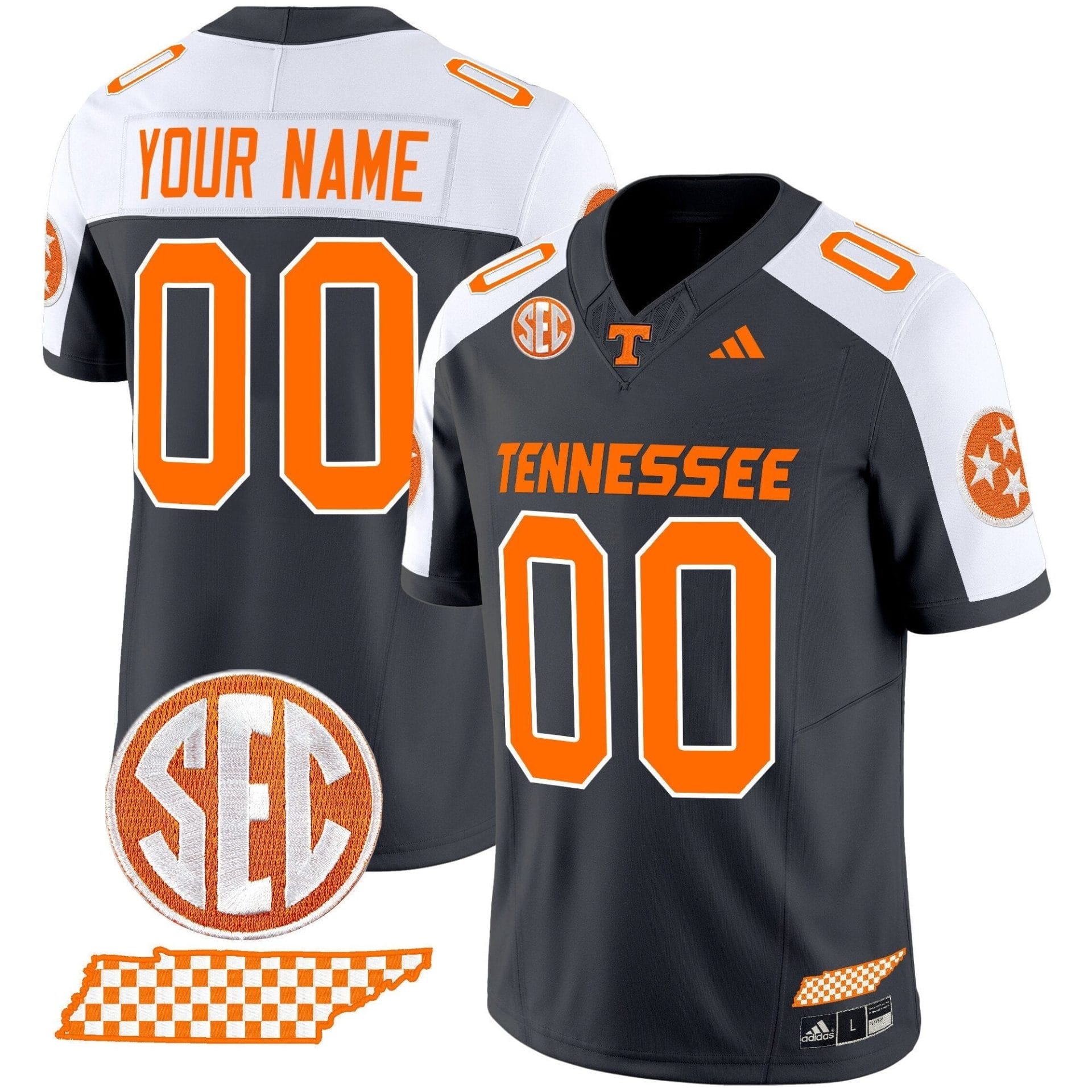 Tennessee Volunteers 'Rebrand 2026' Checkerboard Vapor Limited Custom Jersey - All Stitched - Image 4