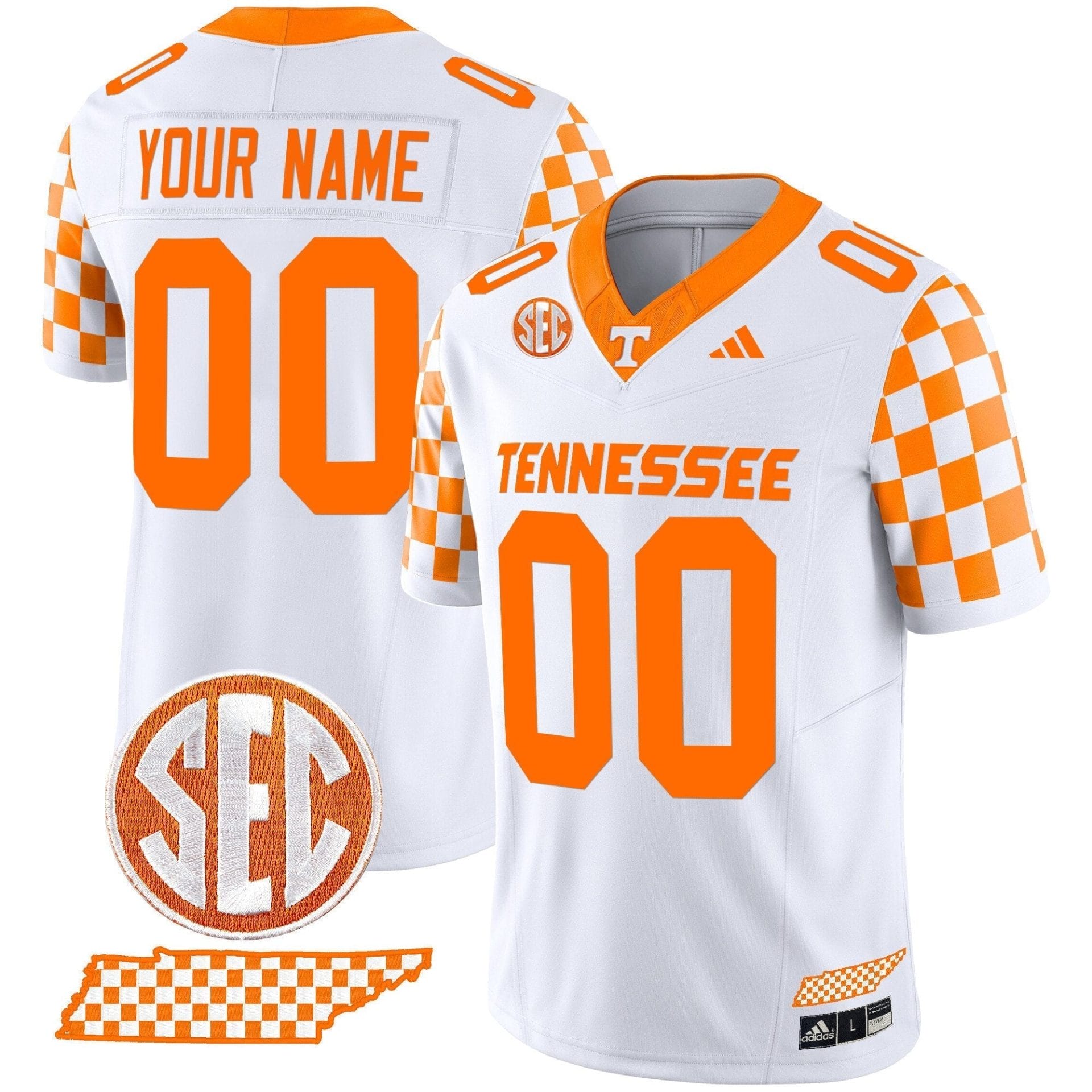 Tennessee Volunteers 'Rebrand 2026' Checkerboard Vapor Limited Custom Jersey - All Stitched - Image 2