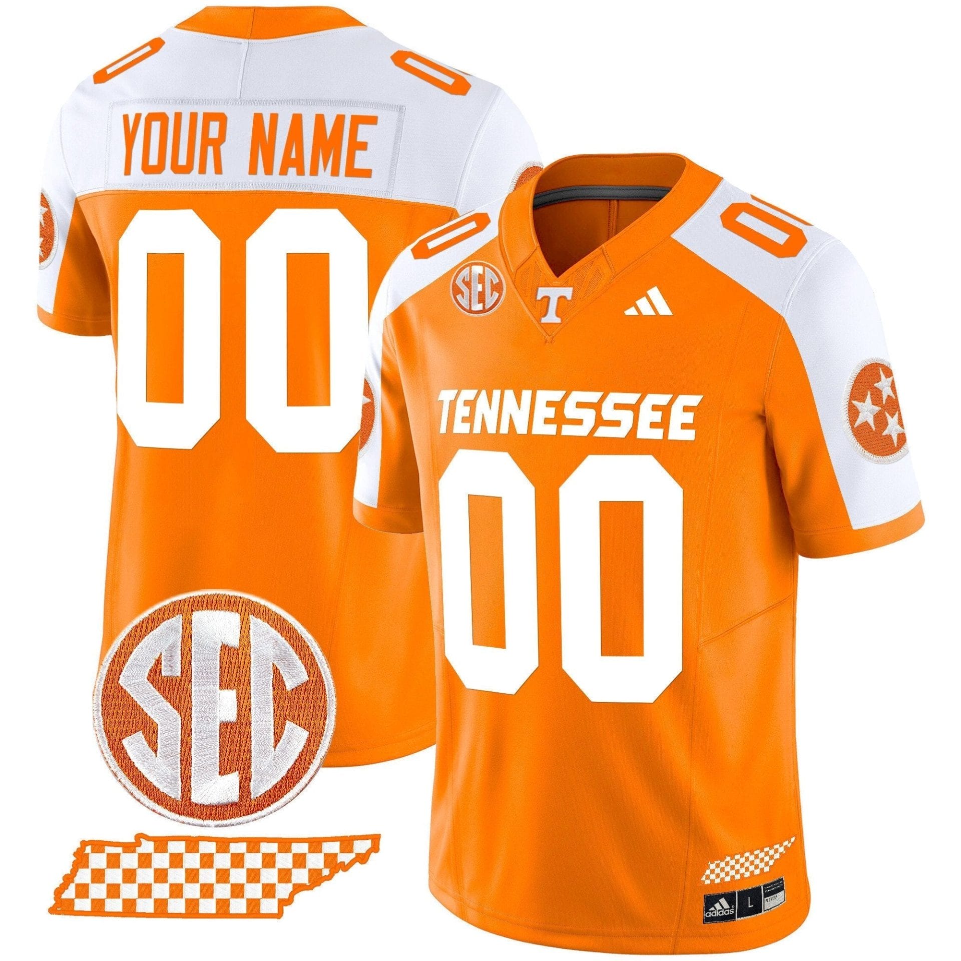 Tennessee Volunteers 'Rebrand 2026' Checkerboard Vapor Limited Custom Jersey - All Stitched - Image 5