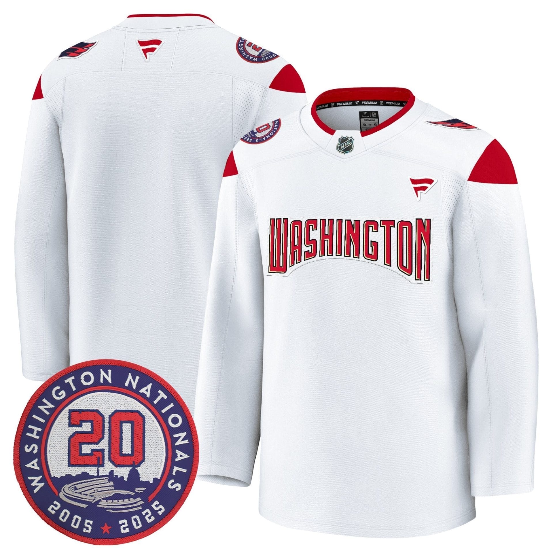 Washington Capitals 20th Anniversary Seasons Patch Premium Jersey - All Stitched - Image 8