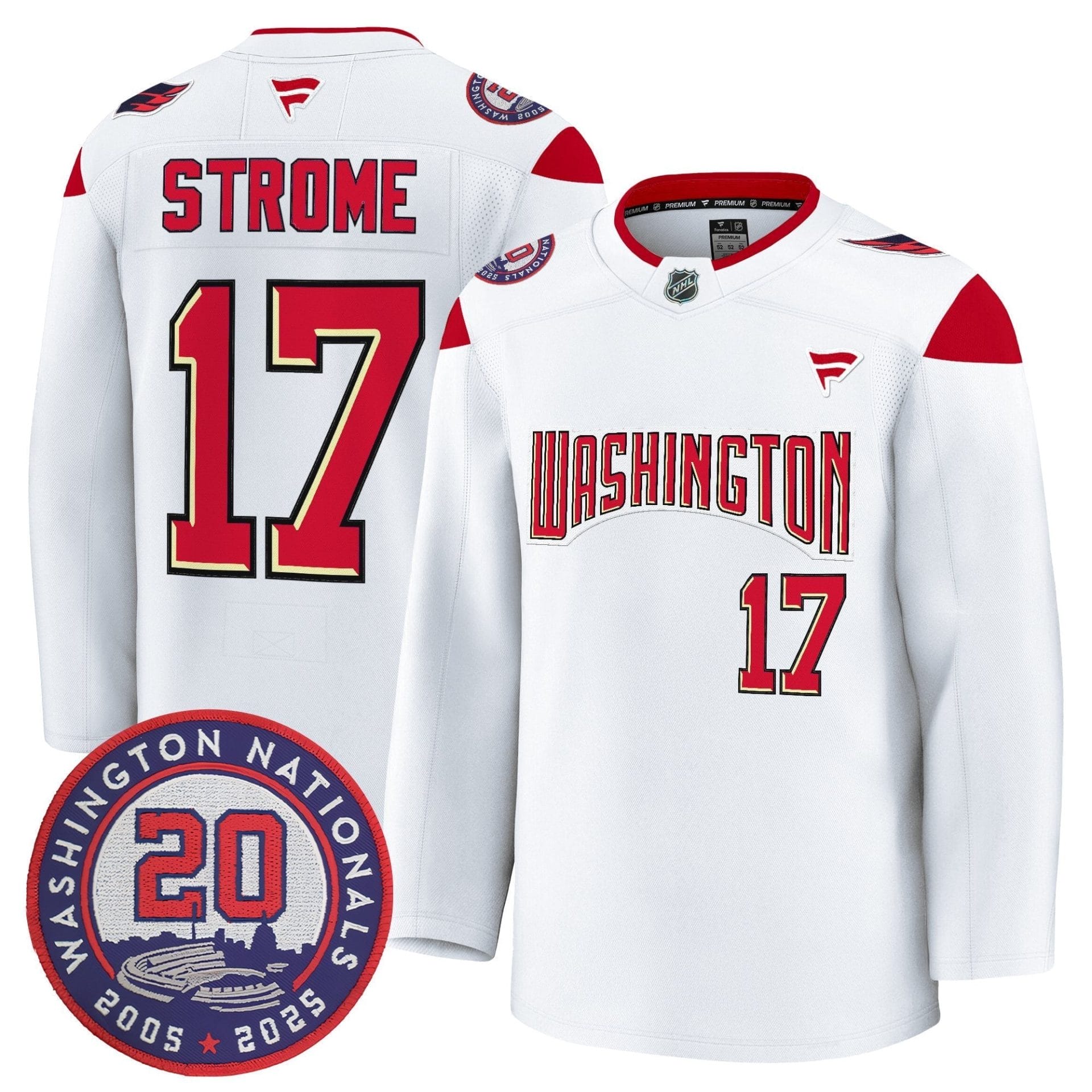 Washington Capitals 20th Anniversary Seasons Patch Premium Jersey - All Stitched - Image 3
