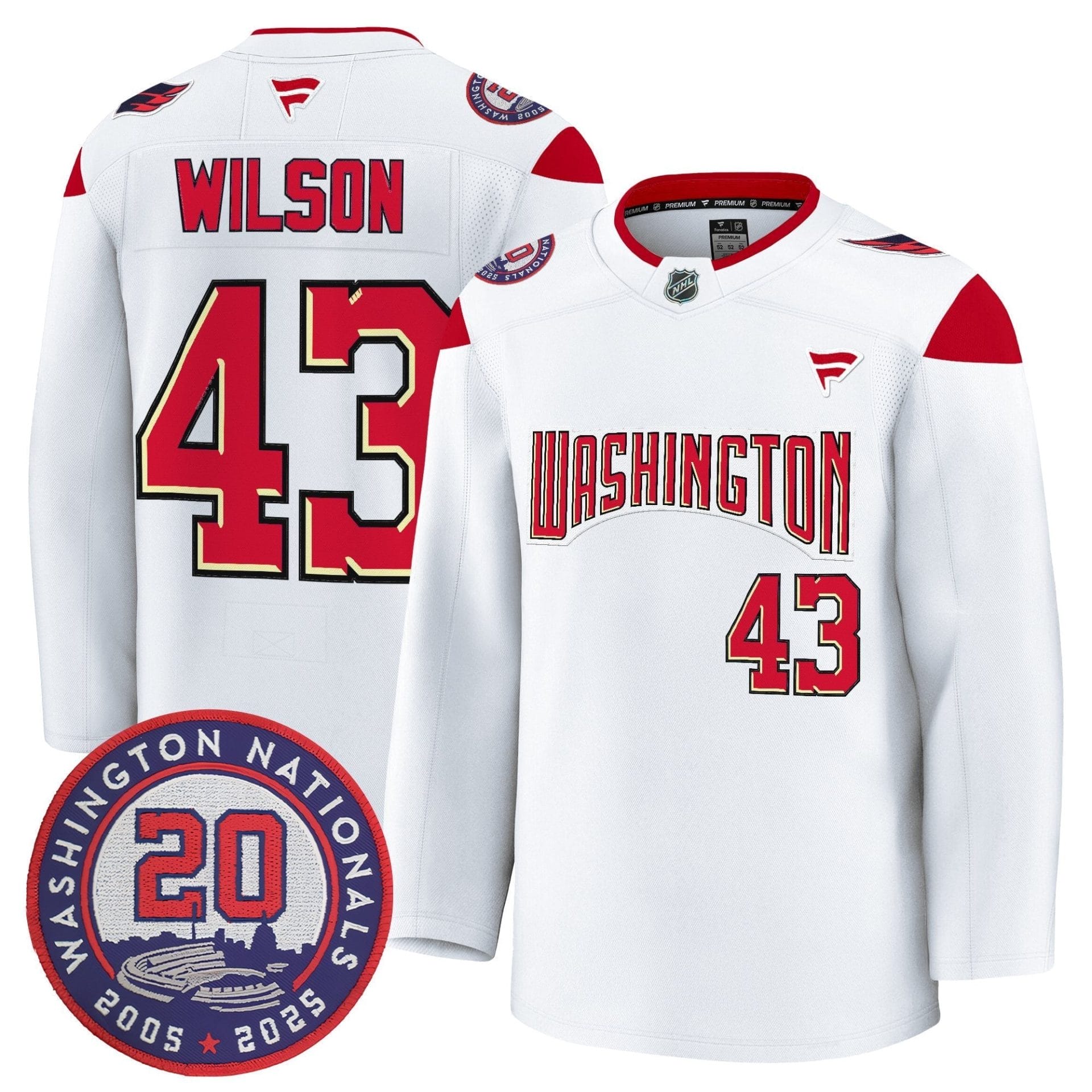 Washington Capitals 20th Anniversary Seasons Patch Premium Jersey - All Stitched - Image 6