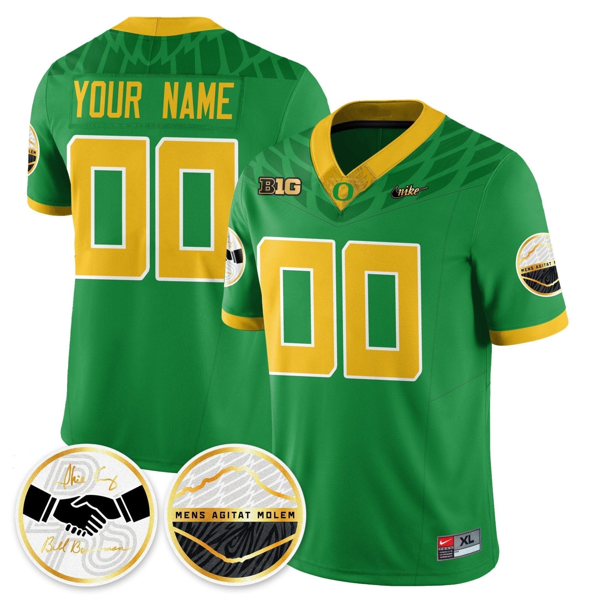 Alternative view of Oregon Ducks 2025 "Shoe Duck" Jersey - All Stitched