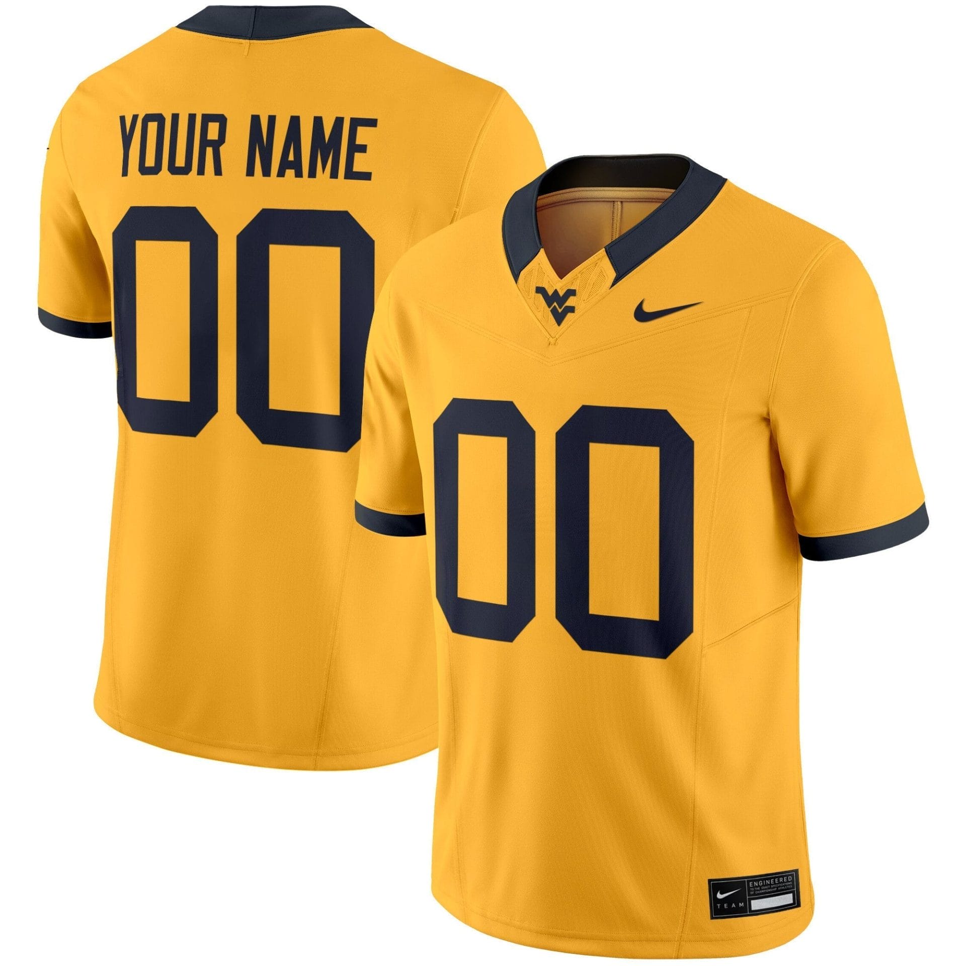 West Virginia Mountaineers 2025 Vapor Limited Custom Jersey - All Stitched - Image 4