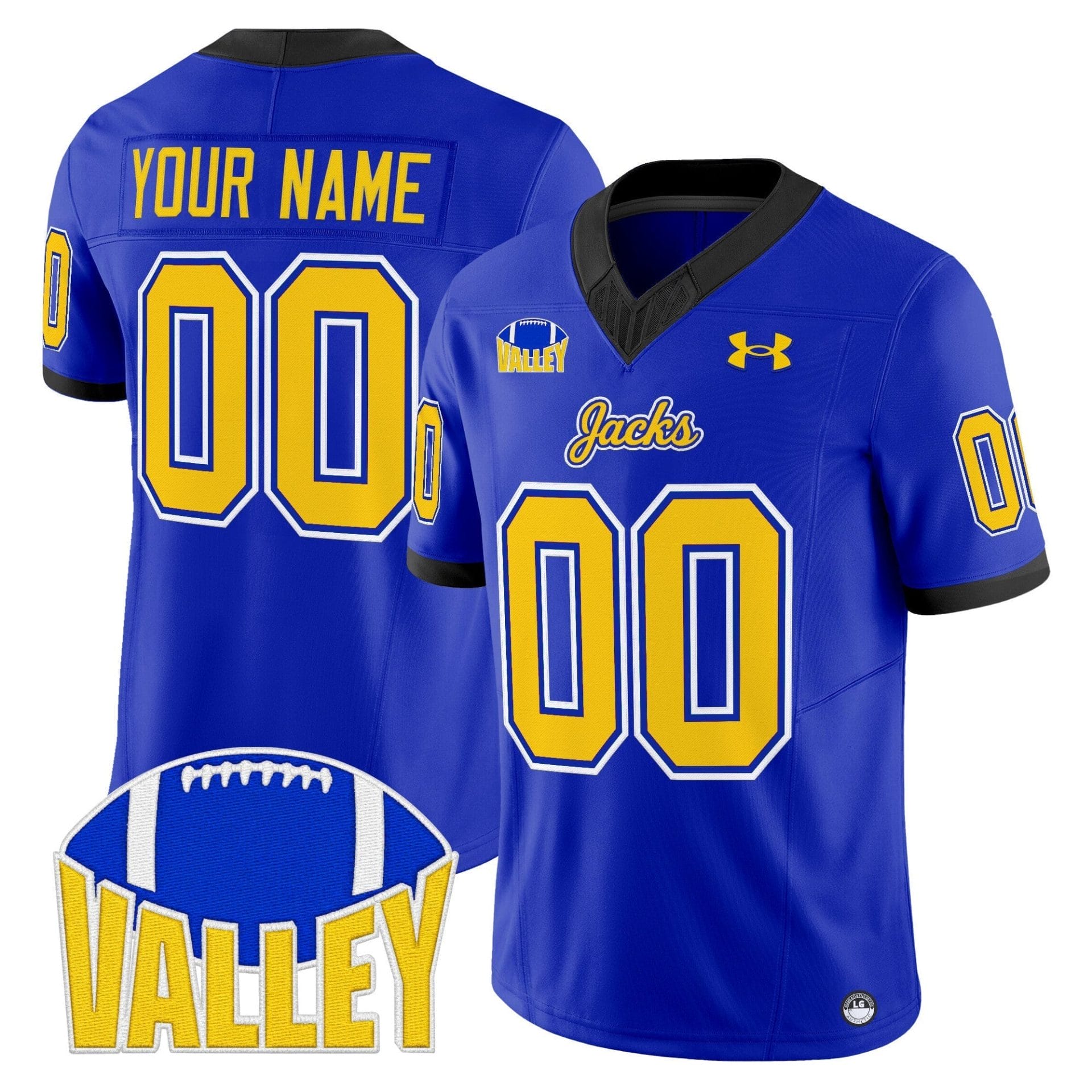 Alternative view of South Dakota State Jackrabbits 2025 Vapor Limited Custom Jersey - All Stitched
