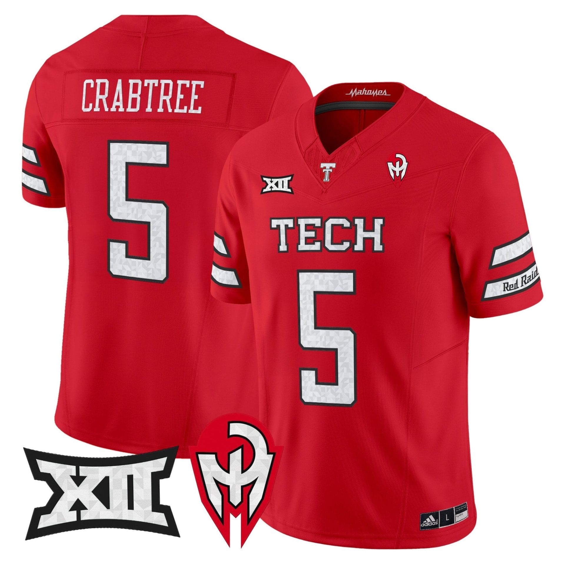 Alternative view of Texas Tech Red Raiders 'Too Cold' Vapor Limited Jersey - Mahomes Collection - All Stitched