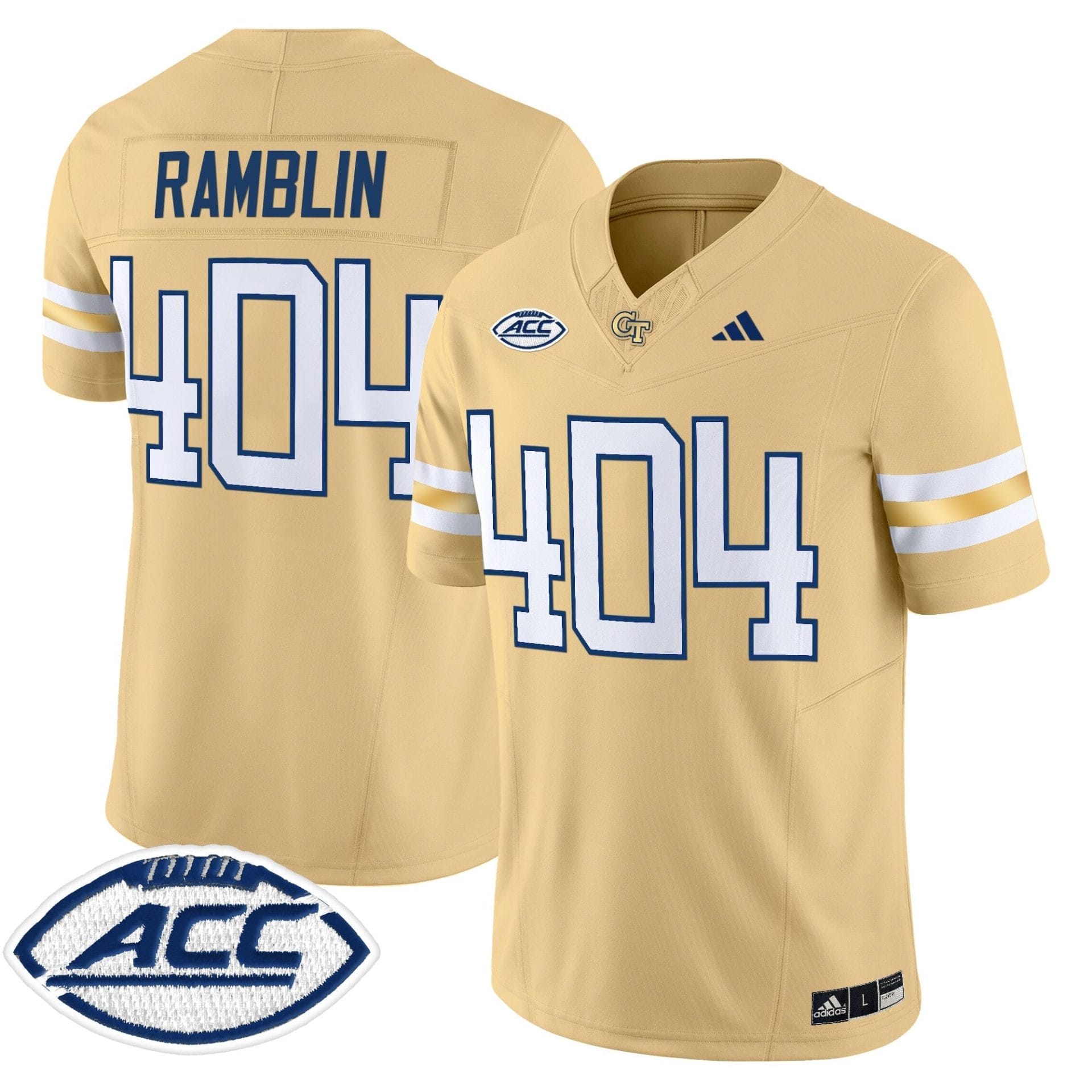 Alternative view of Georgia Tech Yellow Jackets 2025 Vapor Limited Jersey - All stitched