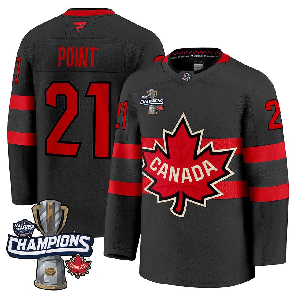 Men Canada 2025 4 Nations Face-Off Champions Jersey - All Stitched - Image 7